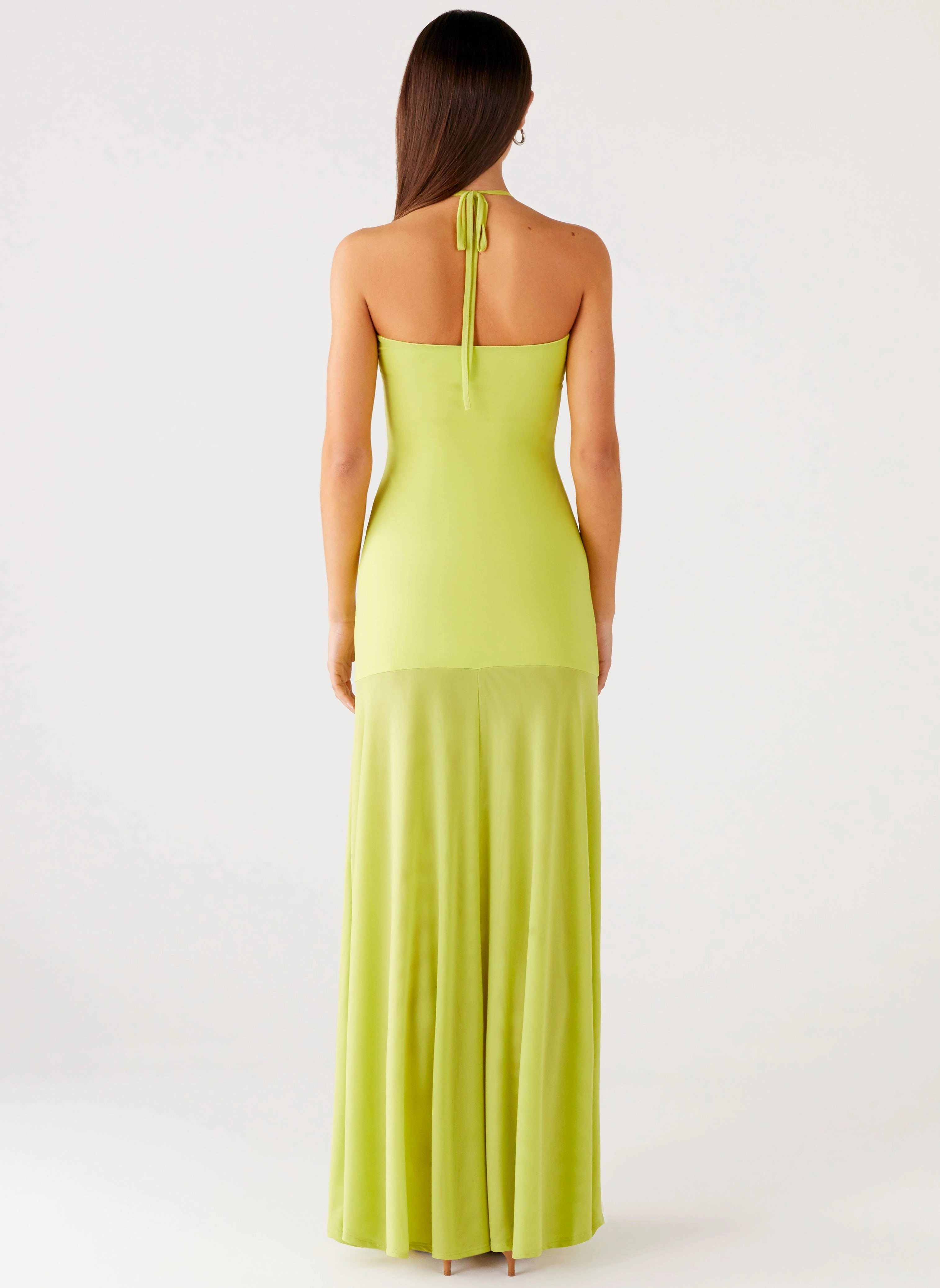 Claria Maxi Dress - Lime Pop Texture