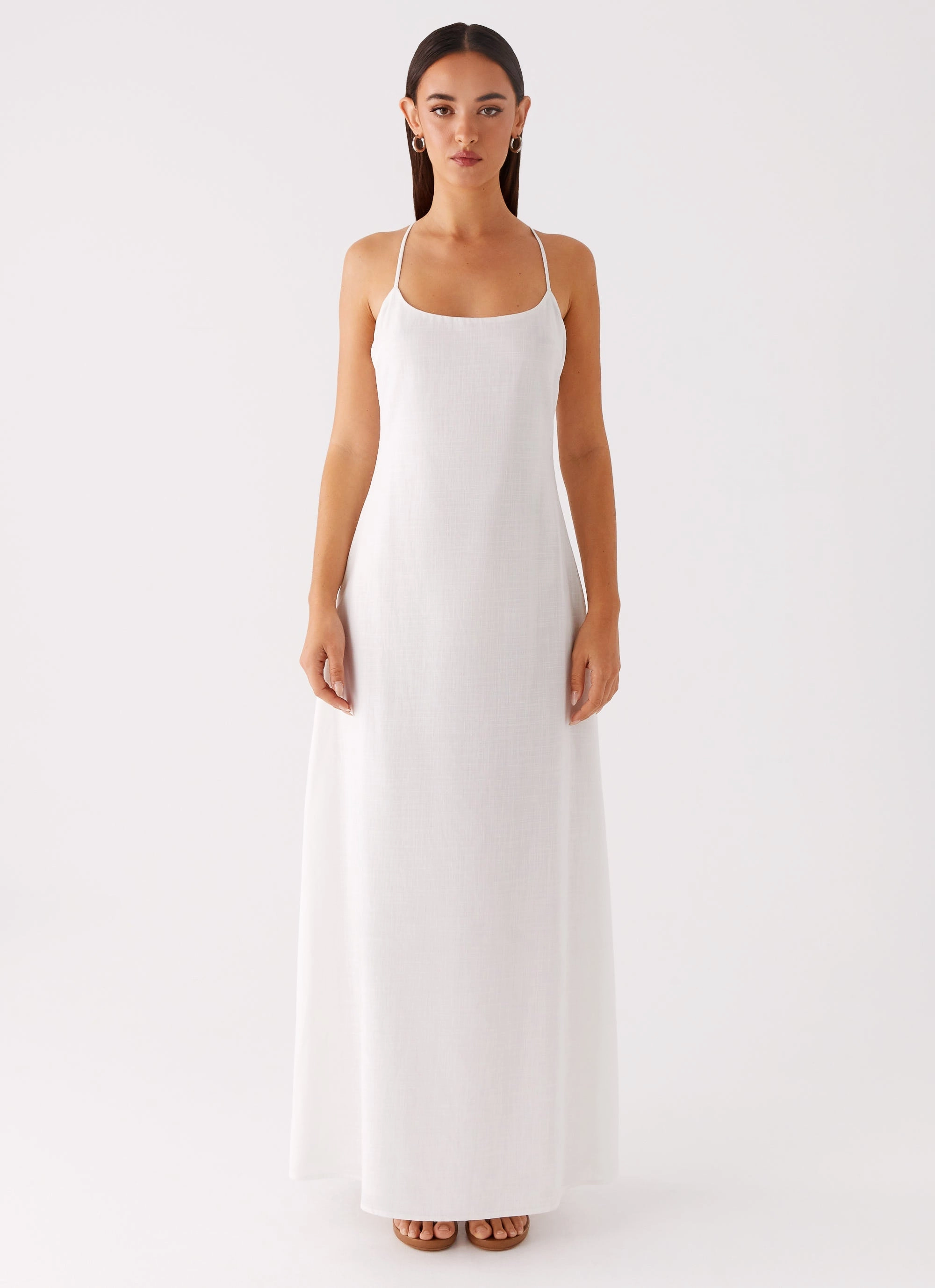 Classic Wear Madeleine Scoop Neck Maxi Dress - Off White