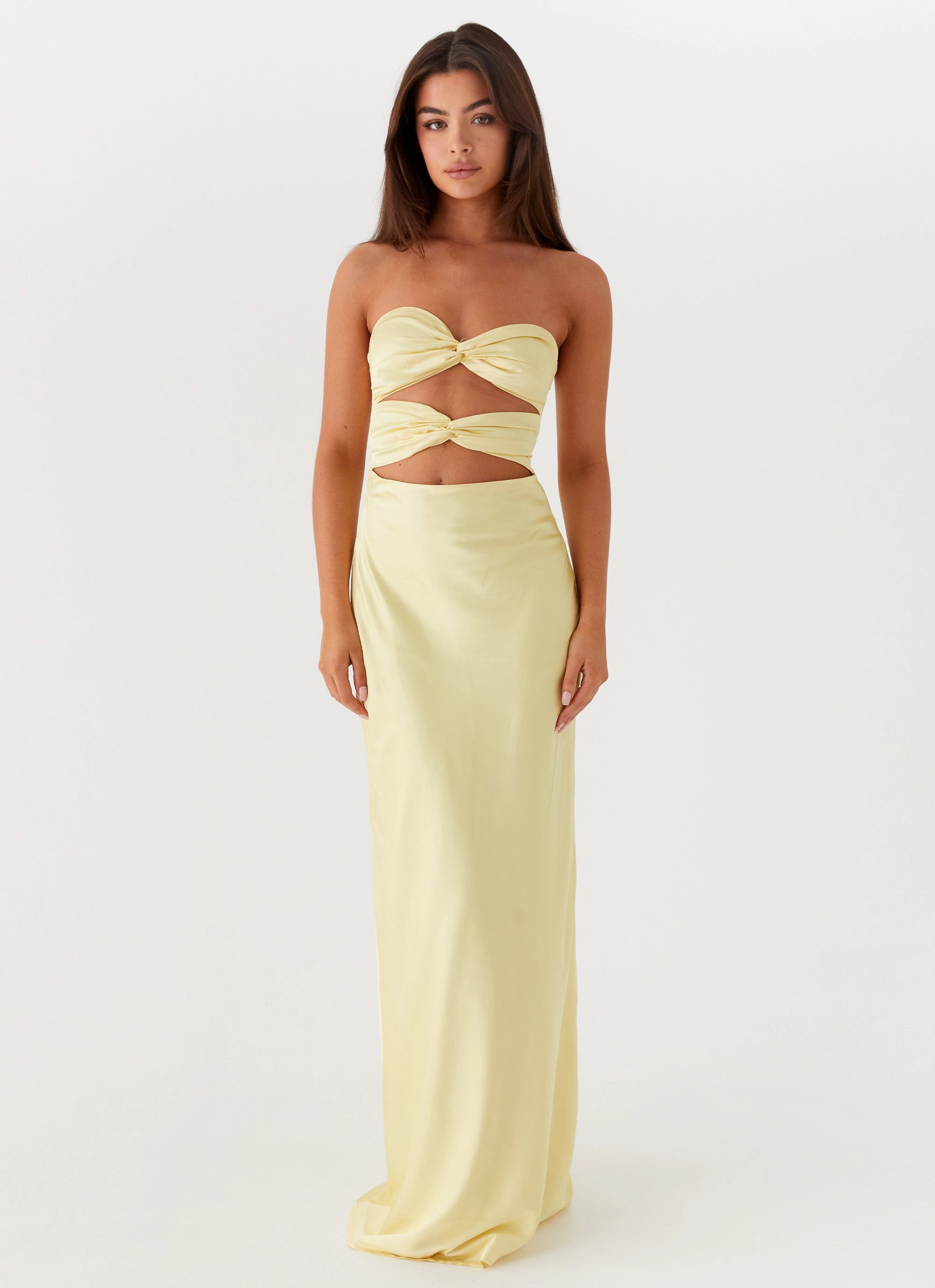 Tianna Strapless Maxi Dress - Yellow All Look