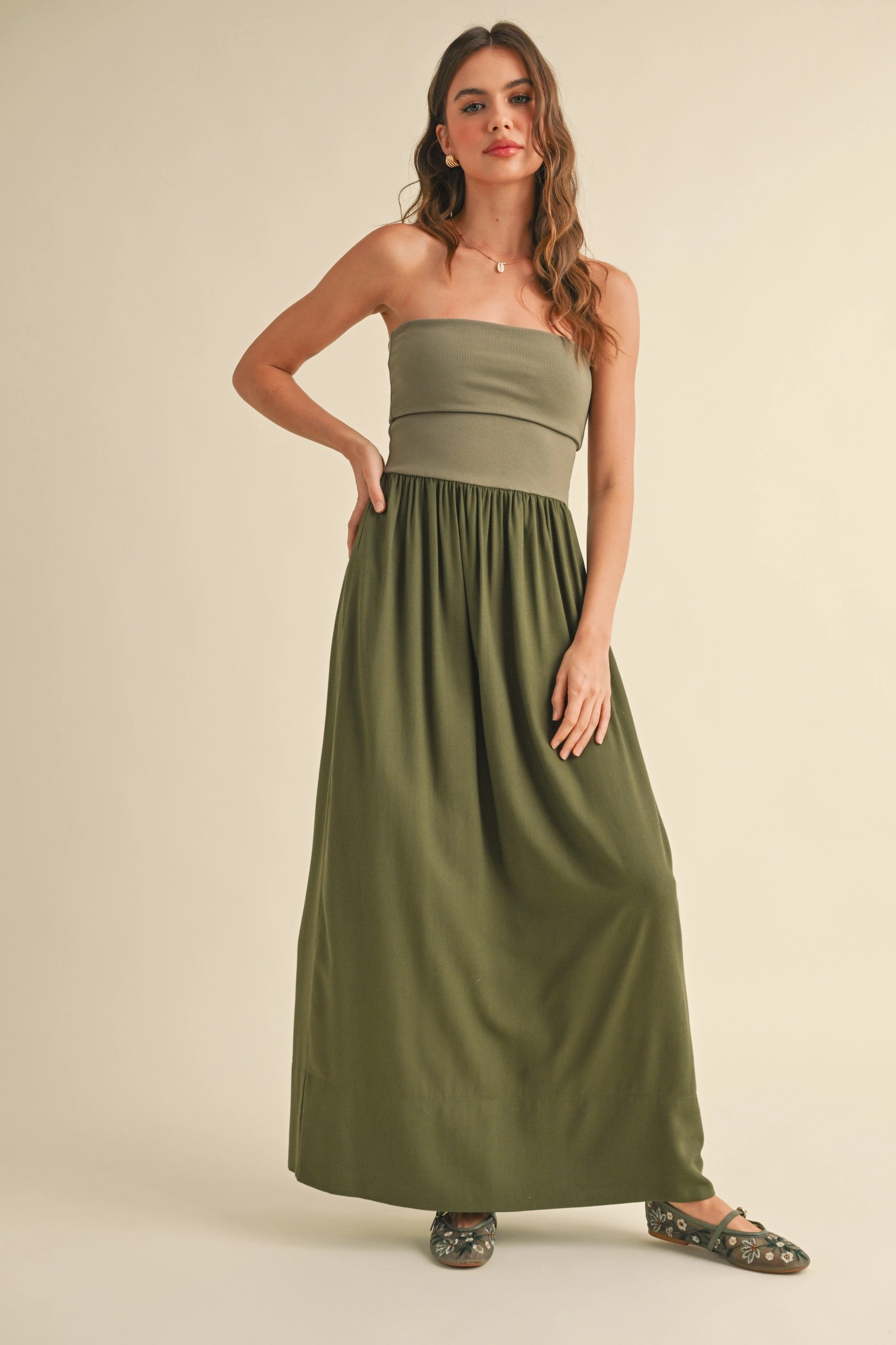 Madison Linen Ribbed Maxi Dress Dreamy Simplicity Refined Finish