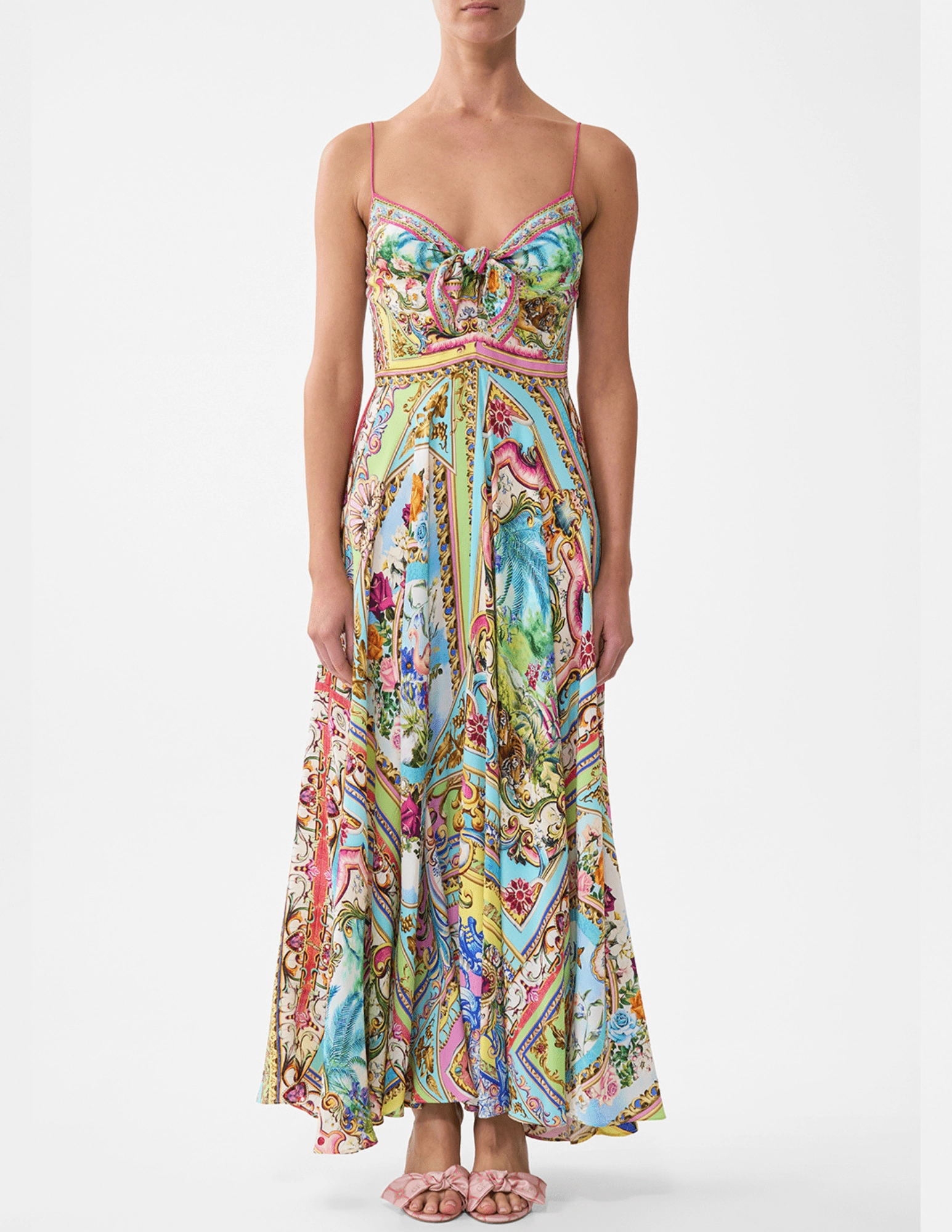 Camilla Tie Front Maxi Dress-SALE Dreamy Touch Light Flow