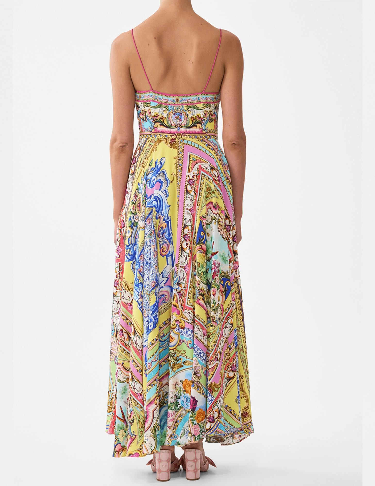 Camilla Tie Front Maxi Dress-SALE Streetwear vibe SustainableManufacturing