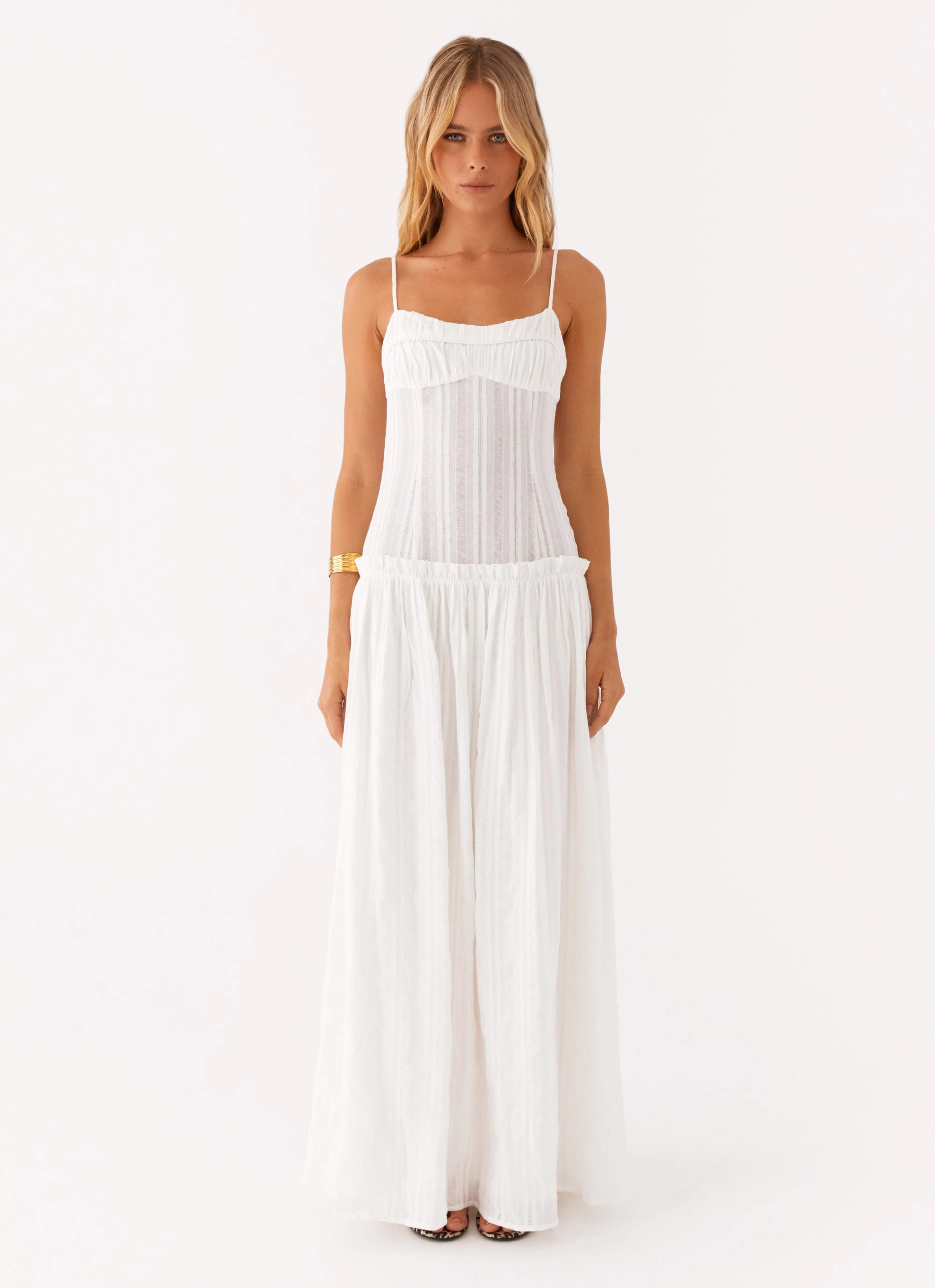 Light Movement Jacinda Drop Waist Maxi Dress - Ivory
