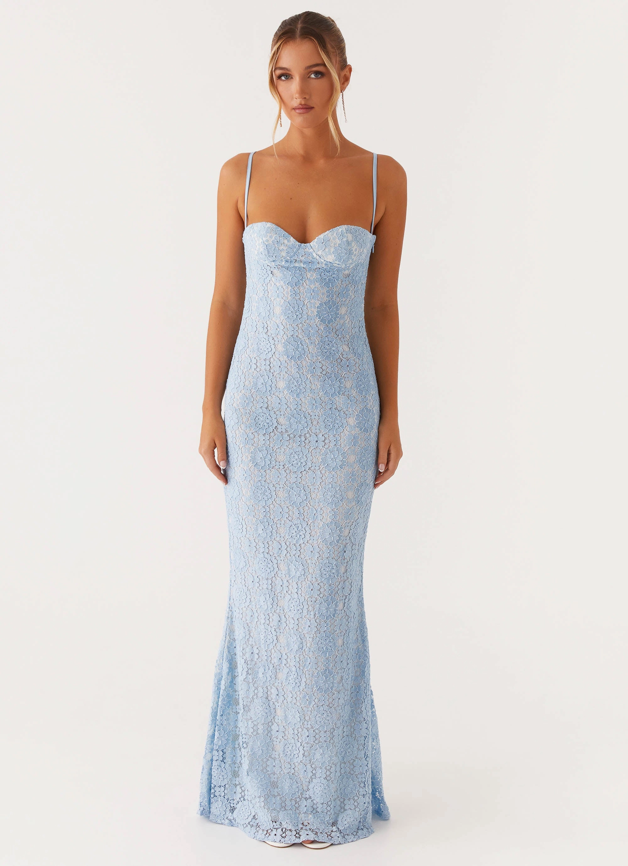 Sonia Maxi Dress - Blue Cool Form Machine-washable