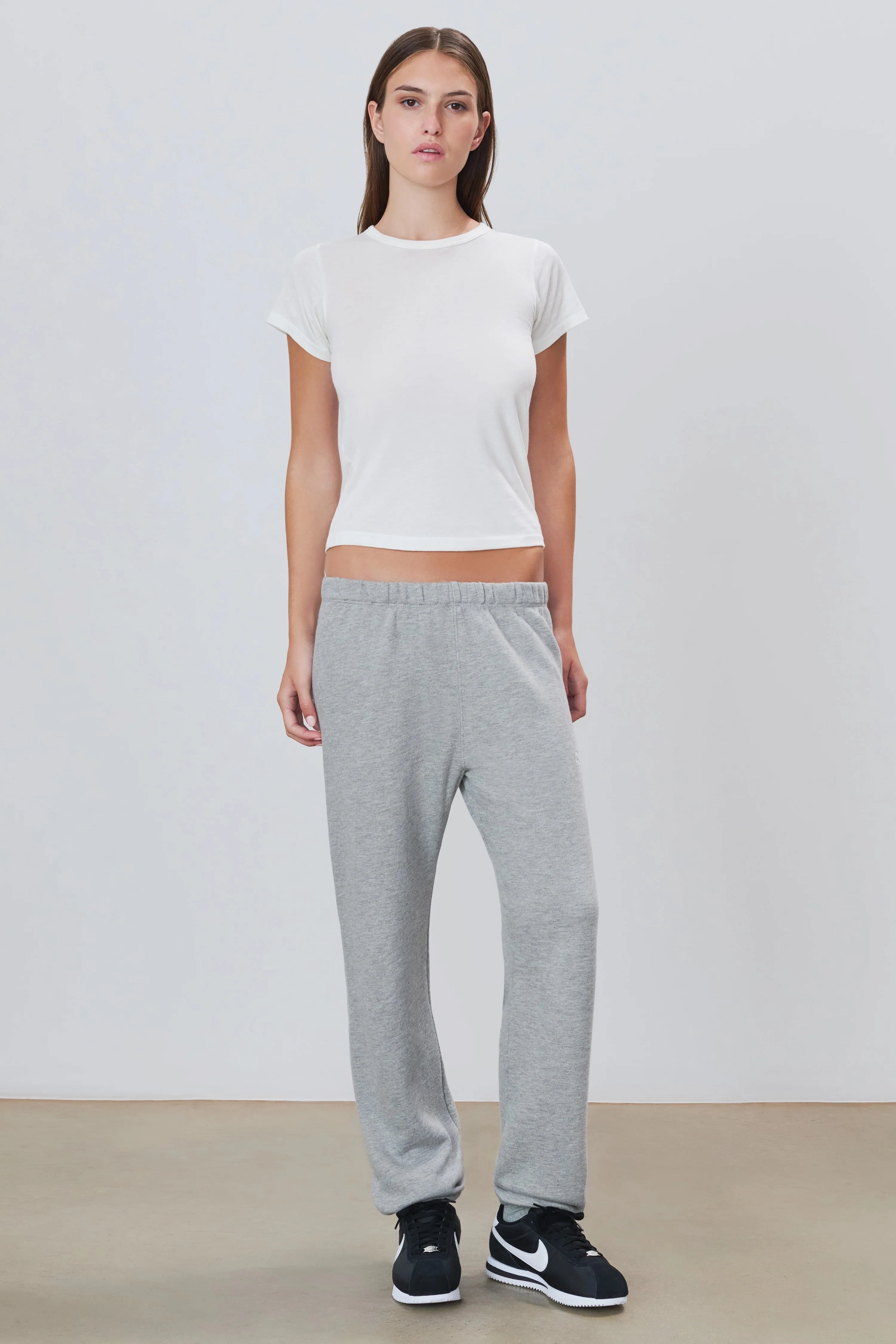 Machine washable High Rise Classic Sweatpant in Heather Grey