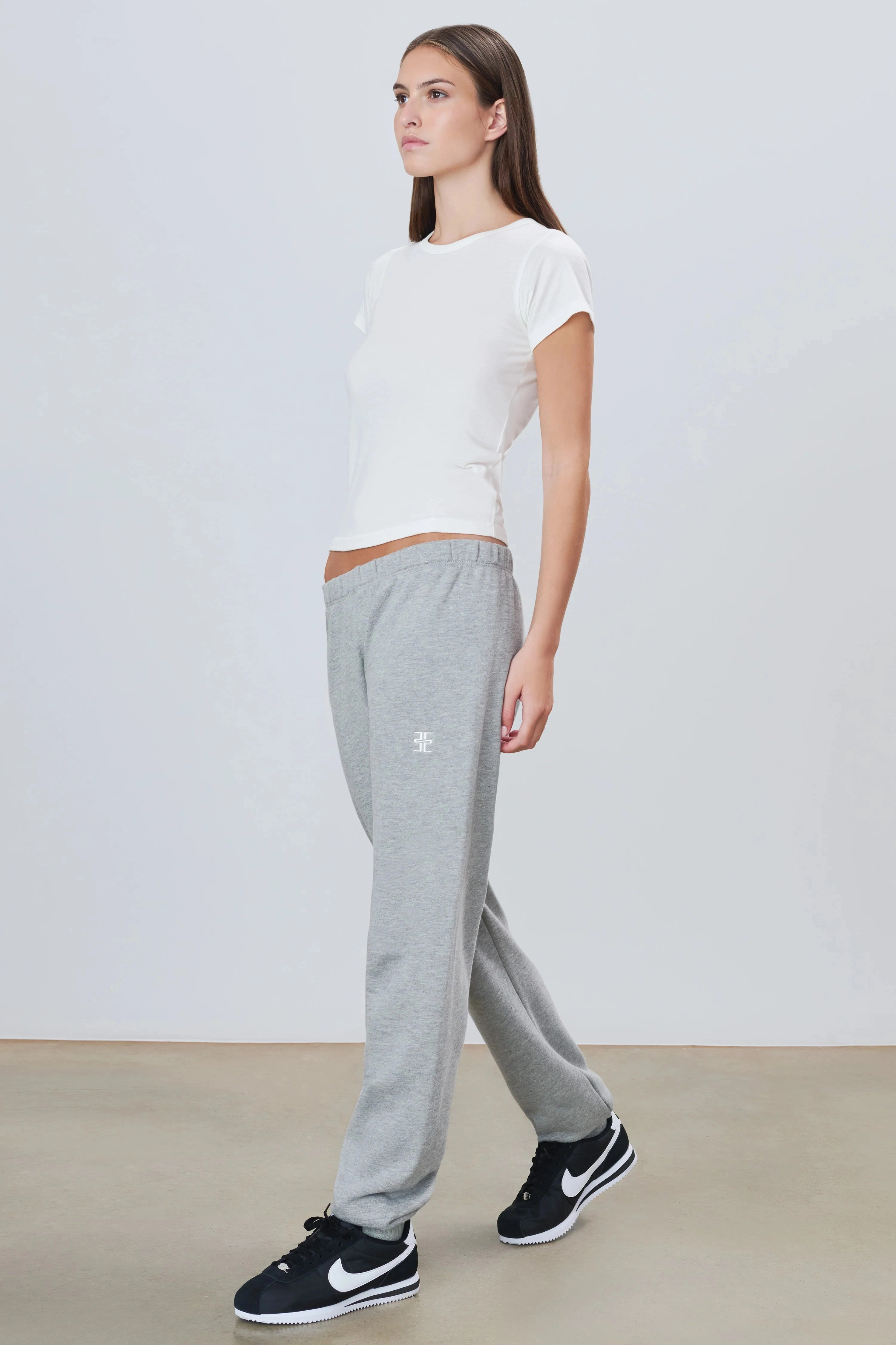 Classic Sweatpant in Heather Grey Layered Style AllDayComfort