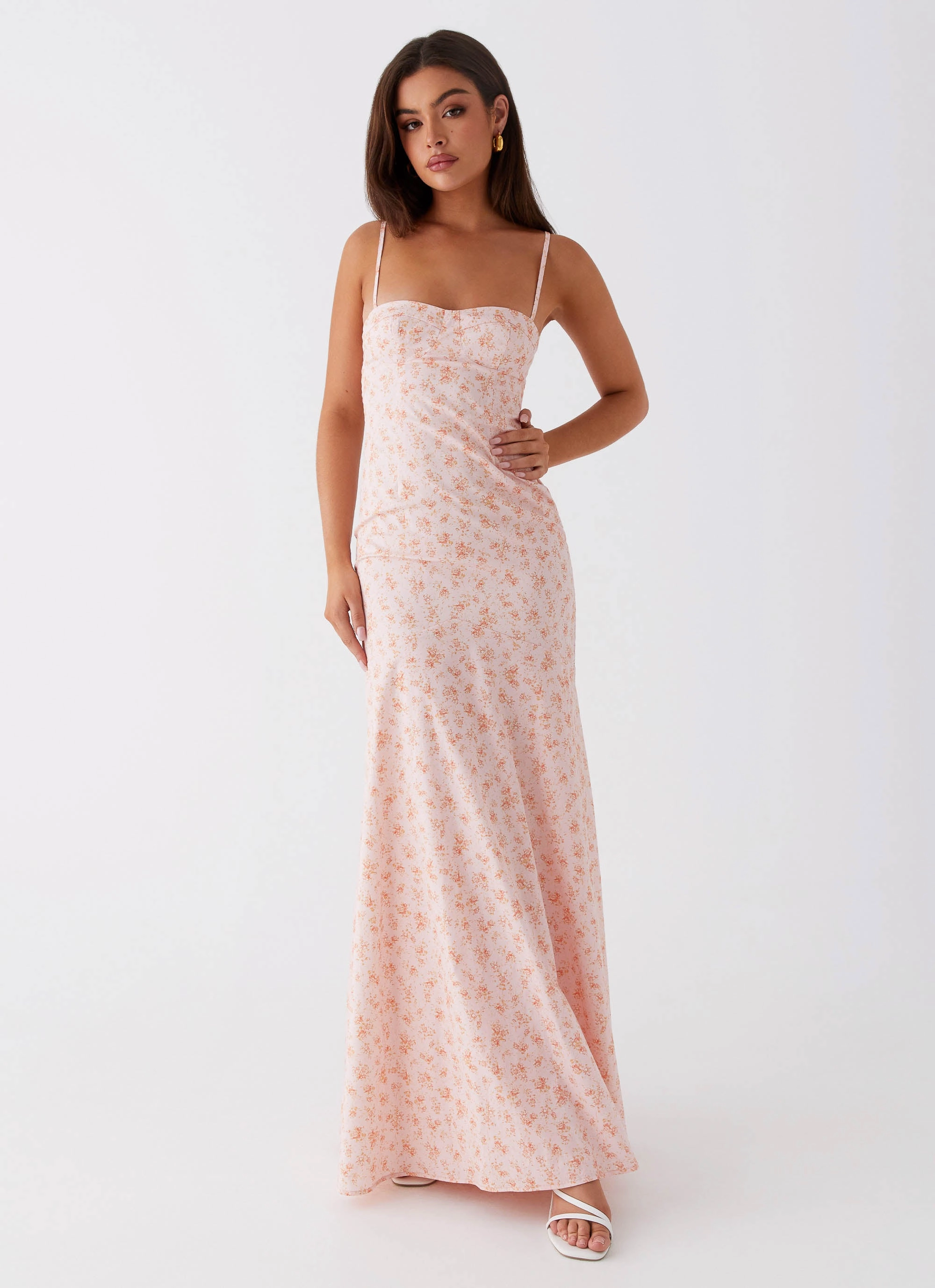 Easy Flow Britney Maxi Dress - Pink Ditsy Floral