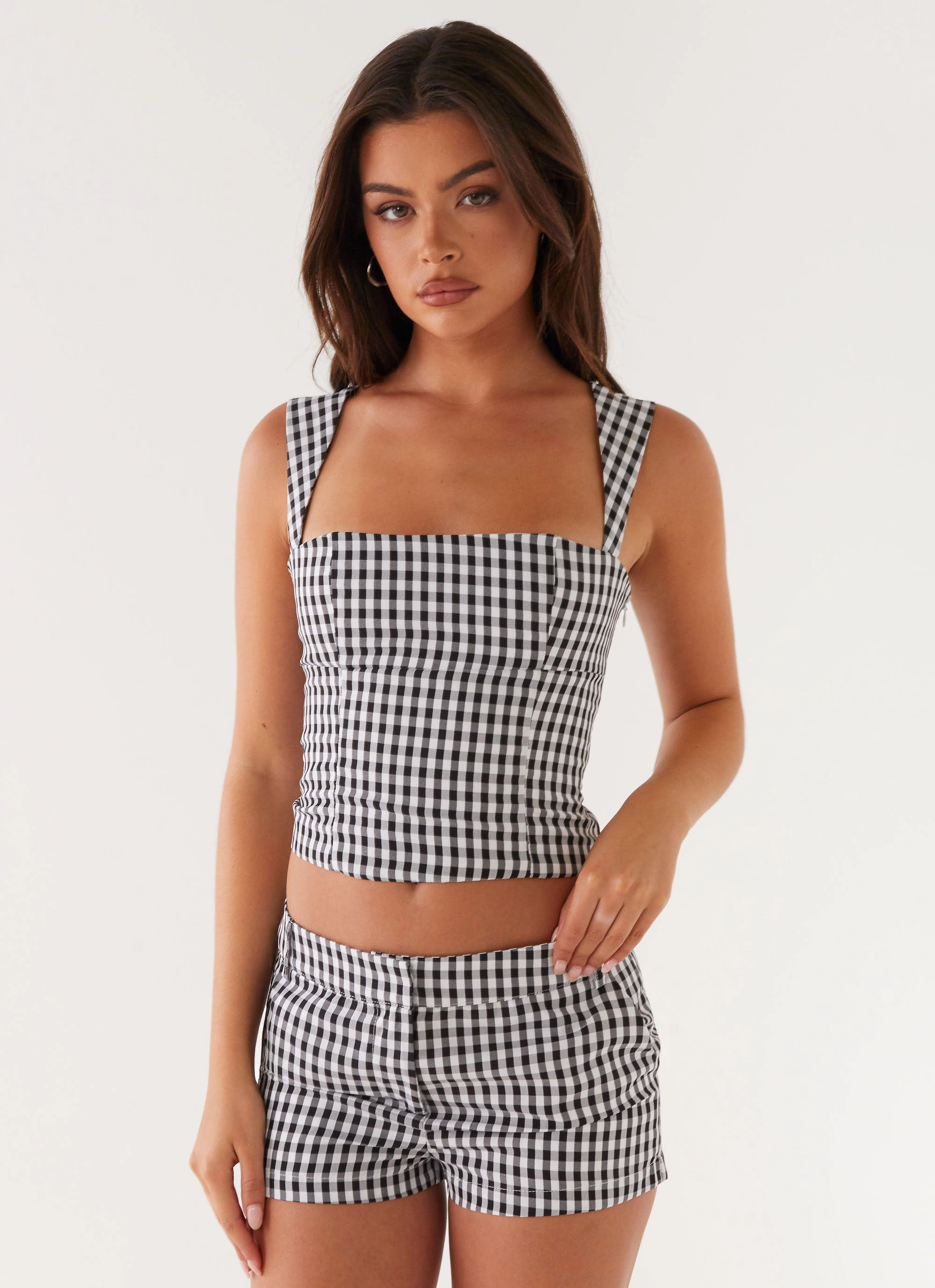LightweightConstruction Clayton Top - Black Gingham