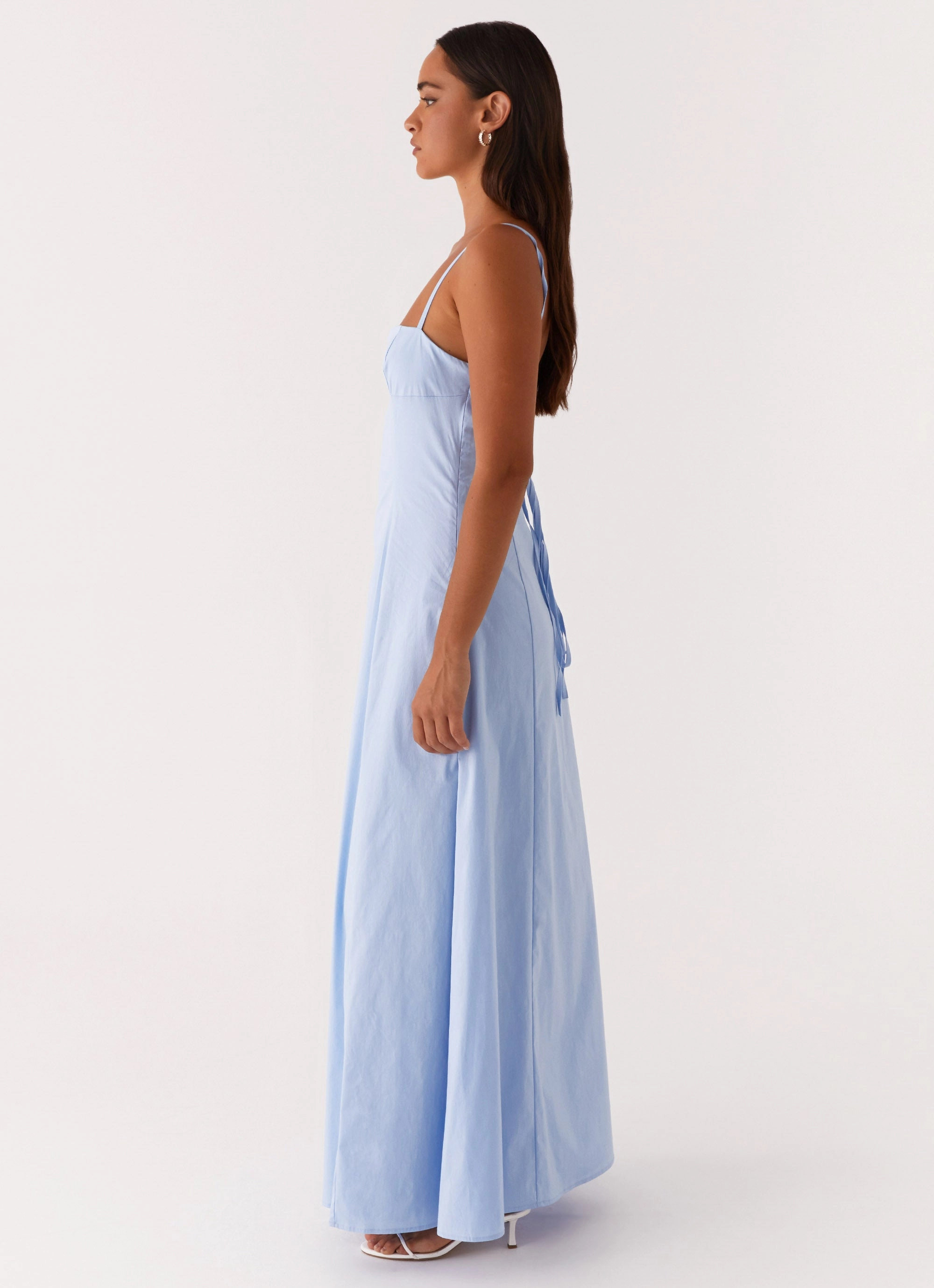 Clear As Day Maxi Dress - Blue All Gender Fit Mesh Soft