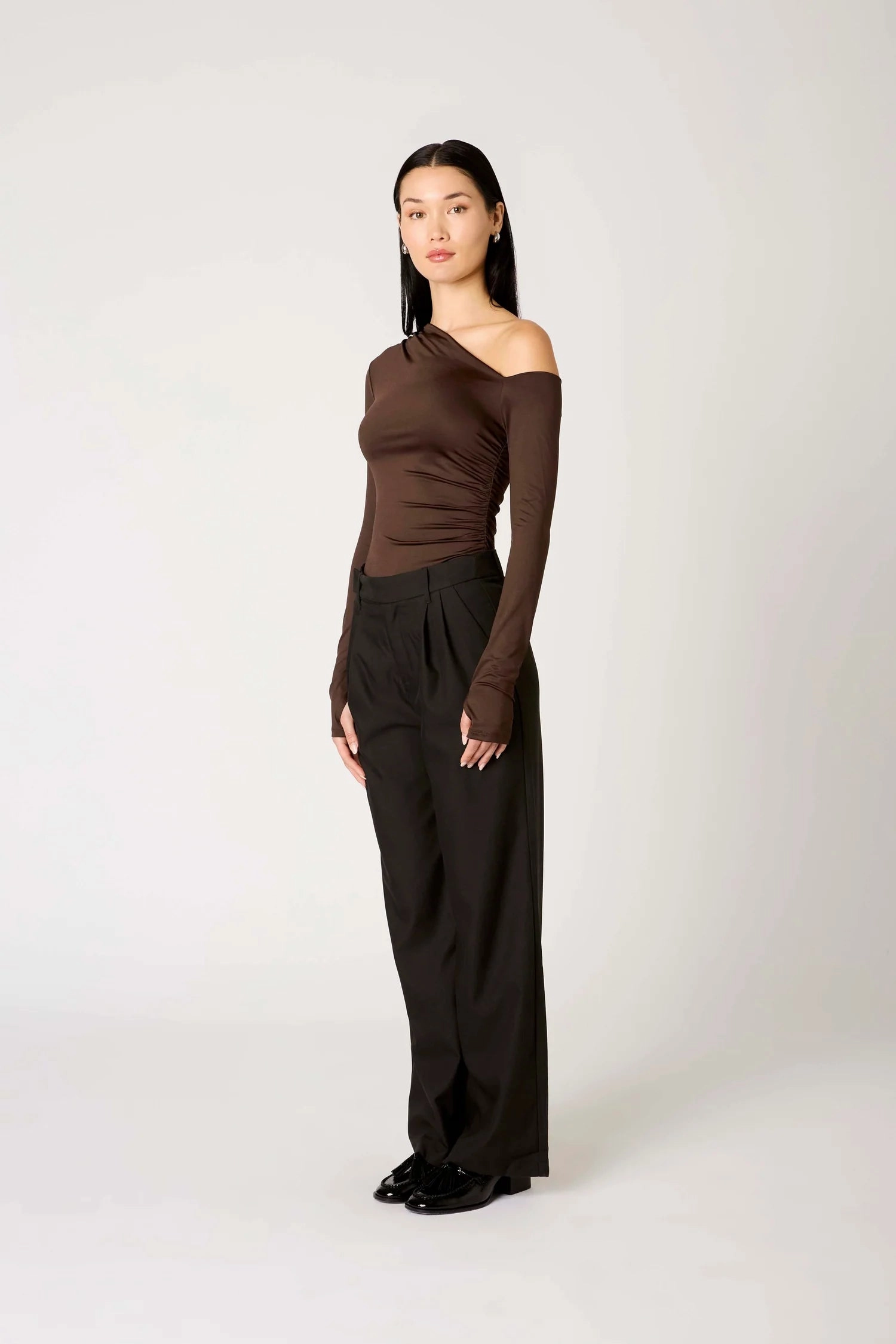 LightweightFabric Everyday Look Cleo Top - Espresso