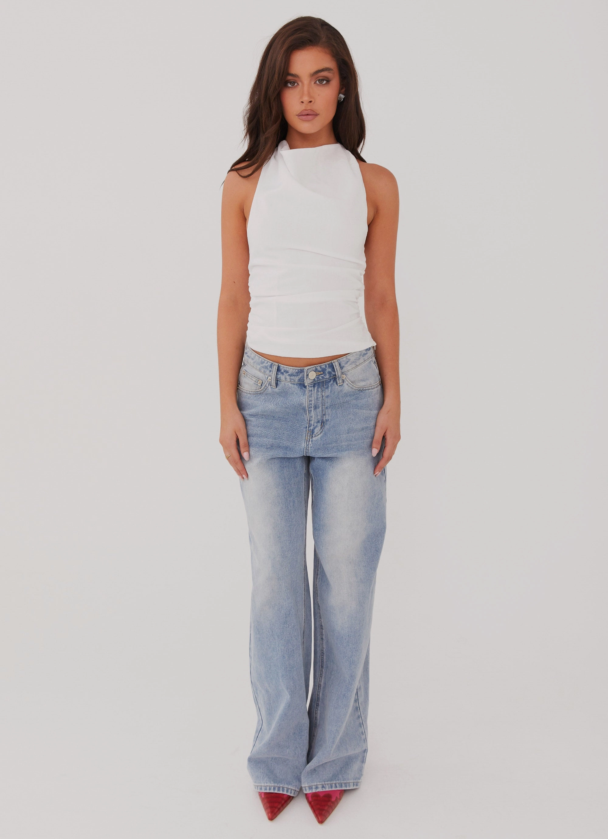 Cloud Whisper Linen Top - White BoxySilhouette