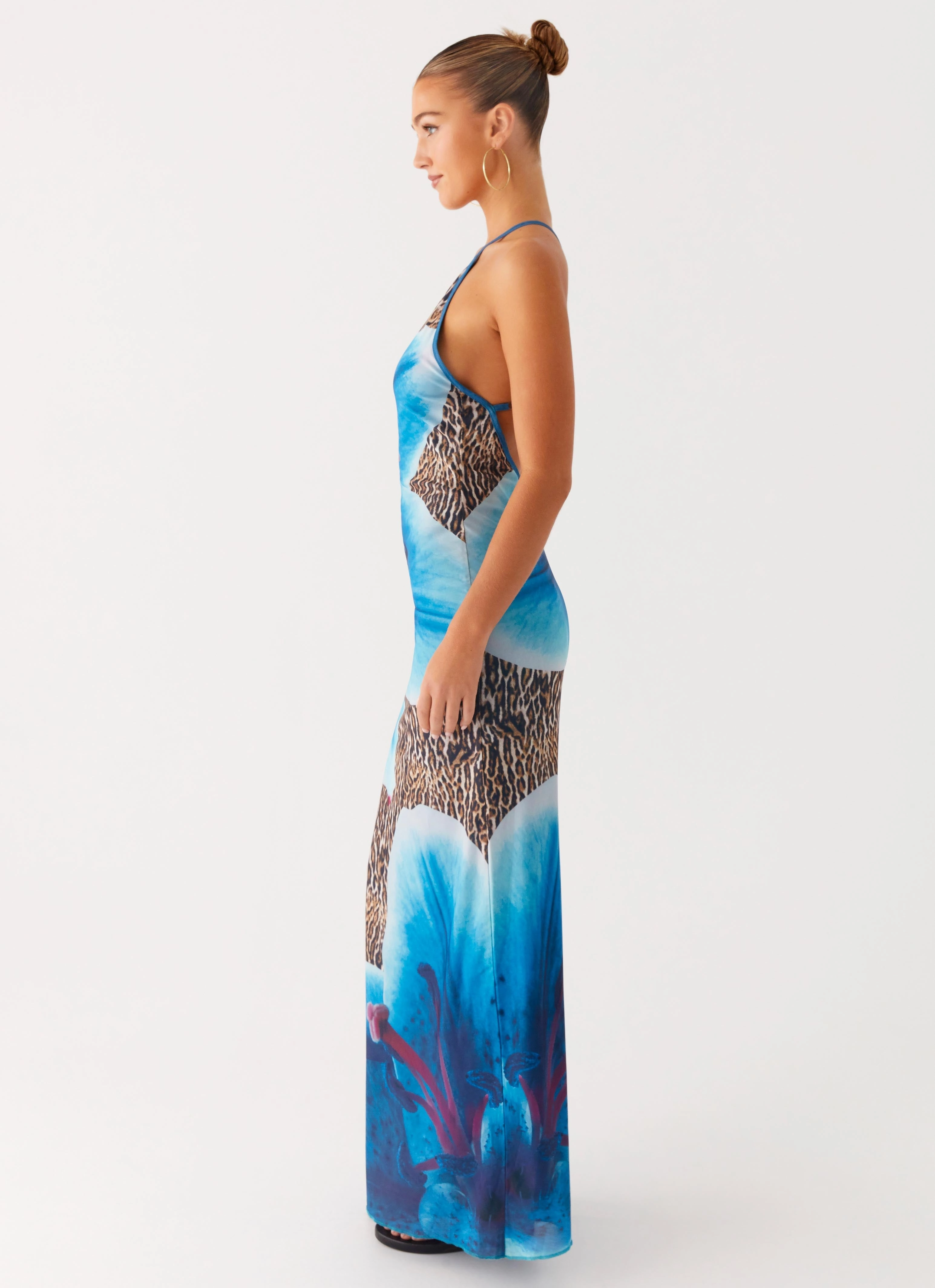 Sandy Siren Maxi Dress - Cheetah Floral Summer Friendly