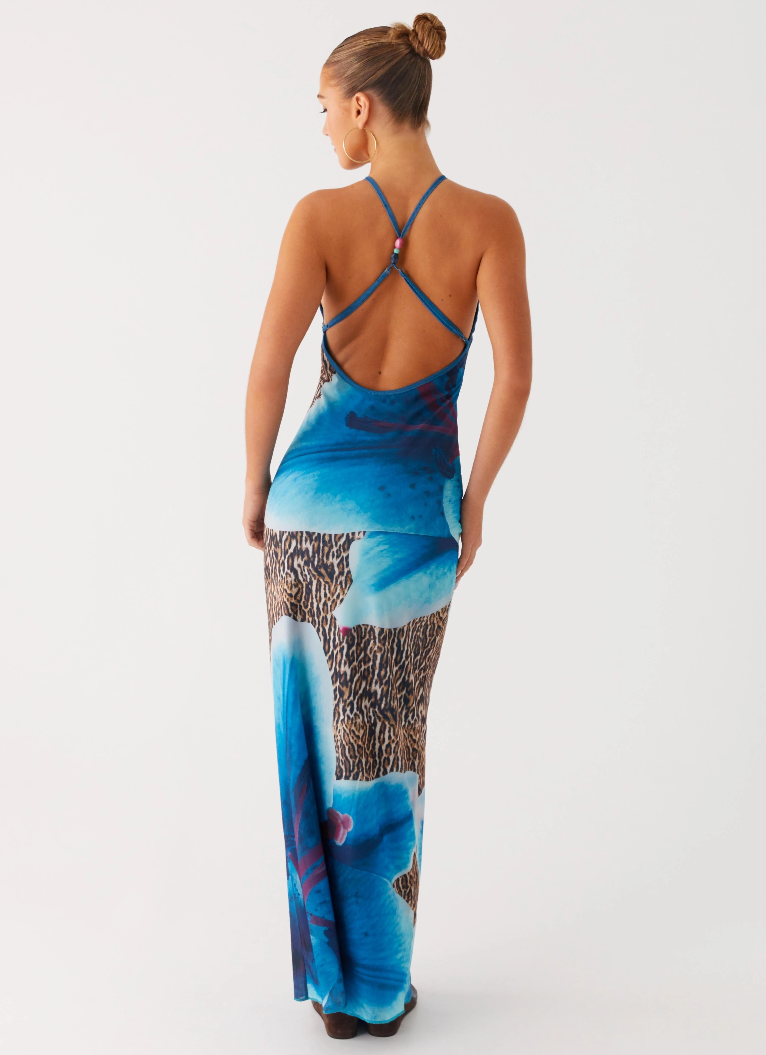 Sandy Siren Maxi Dress - Cheetah Floral Relaxed Style Chic Comfort Look