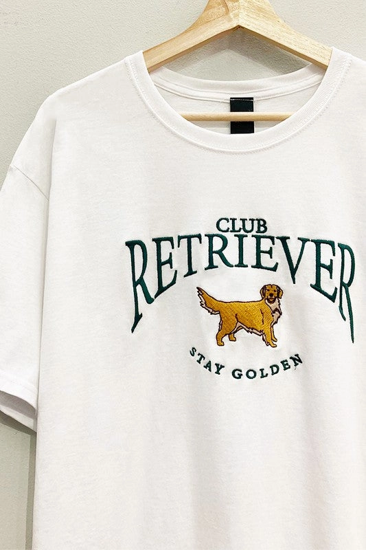 Soft and Light Wear Light and Fresh Club Retriever Embroidered Tee S-XL