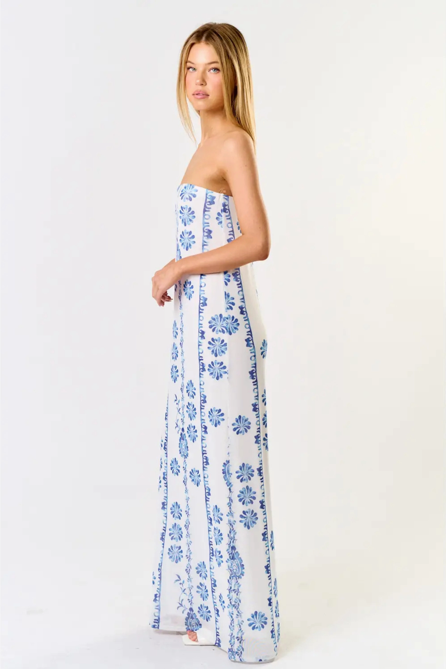 NonIrritatingStitching QuickDry Coastal Vibes Maxi Dress - Blue