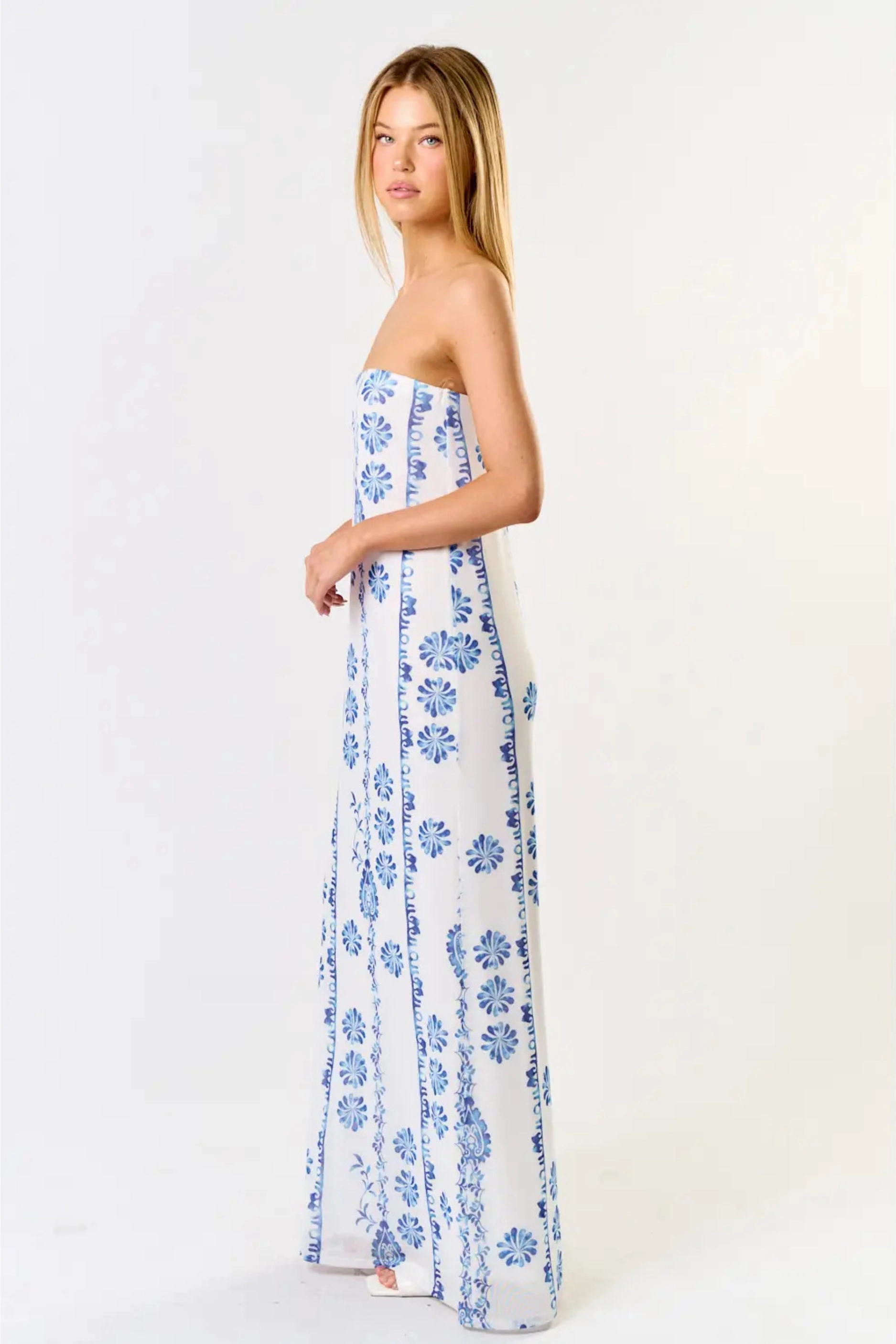 Coastal Vibes Maxi Dress - Blue Urban Wear Walkable Flow