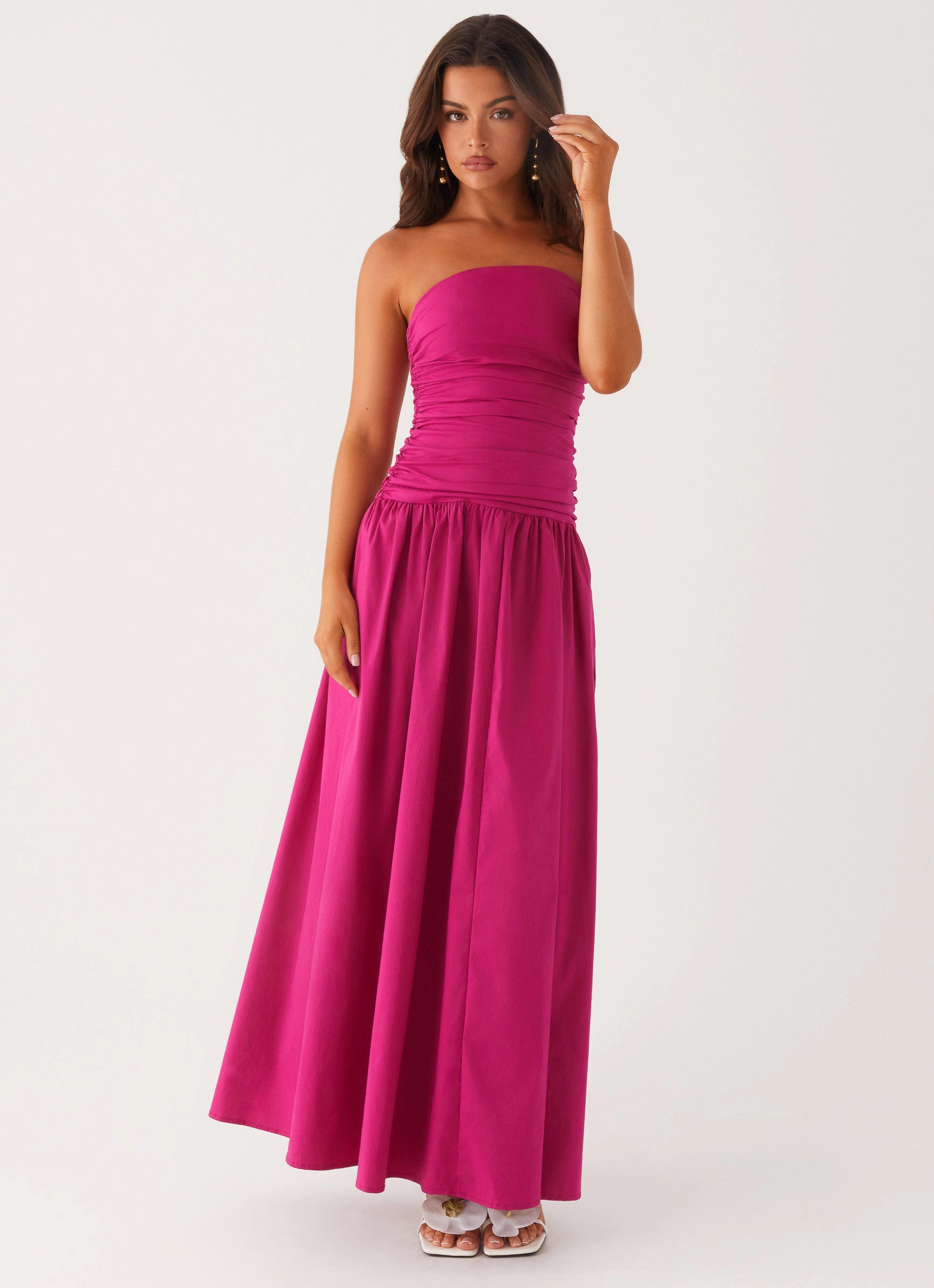 Cozy Style Carmel Maxi Dress - Fuchsia