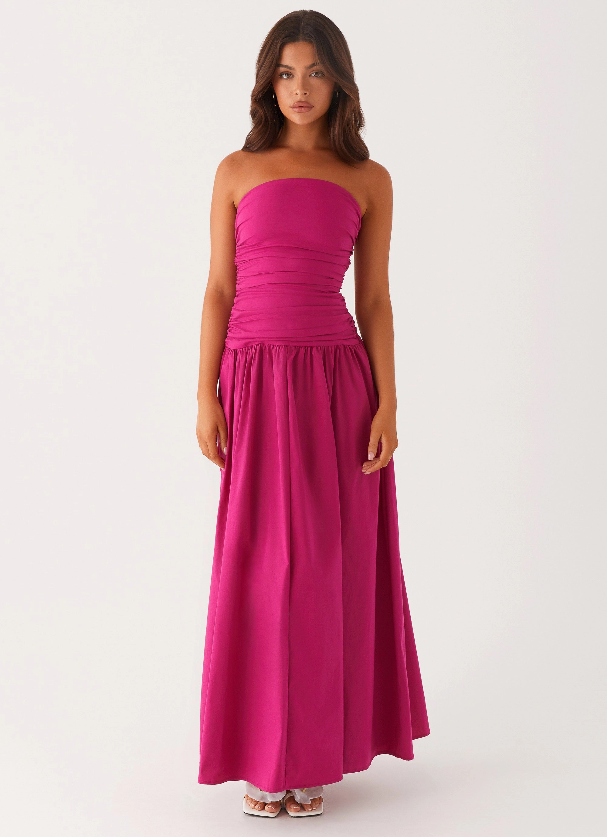 Carmel Maxi Dress - Fuchsia Warm Base Feminine Charm