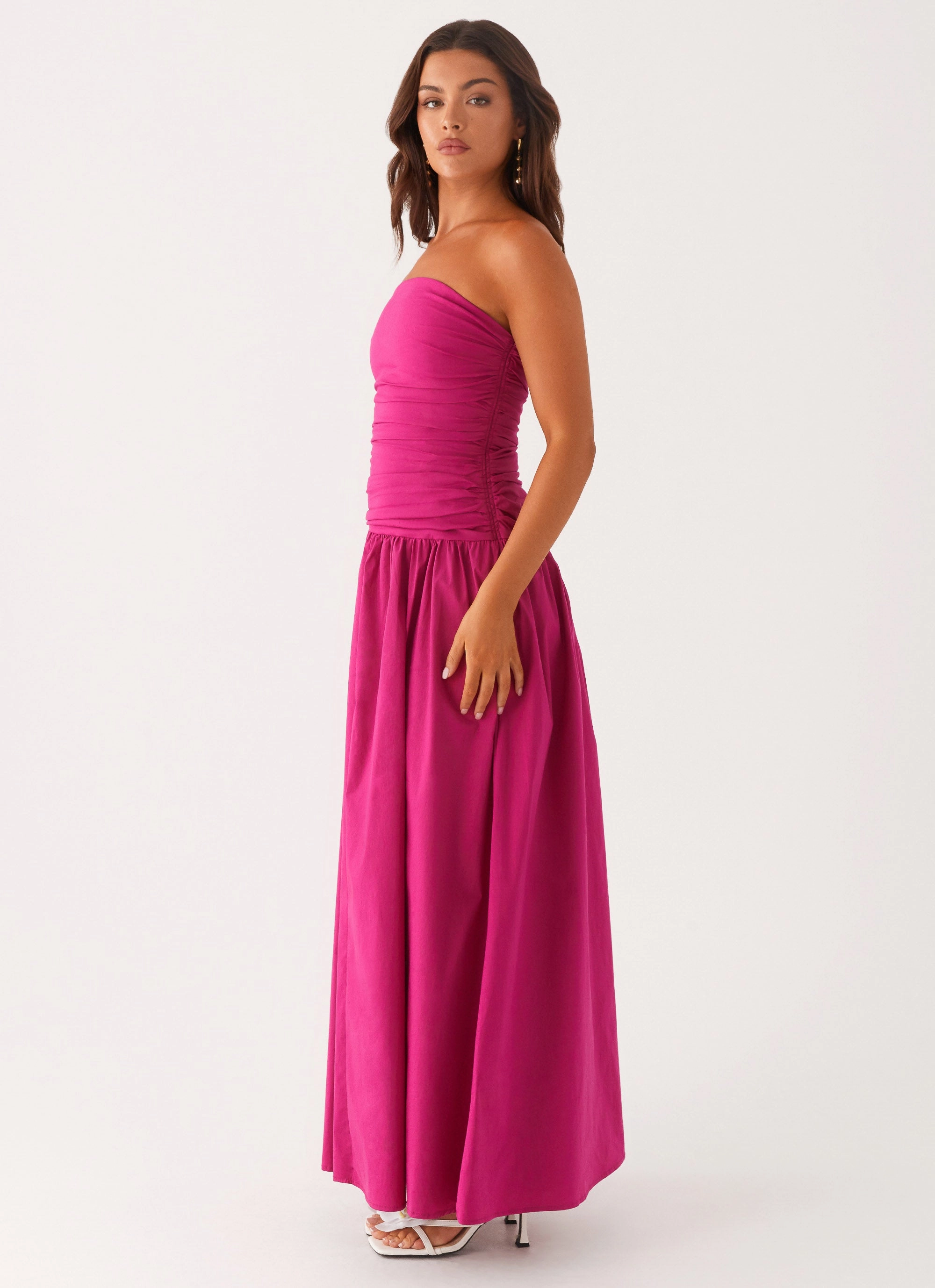 Carmel Maxi Dress - Fuchsia Cool Motion Stylish Design