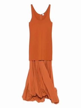 Polished Style Cocoon Tank Dress in Terracotta
