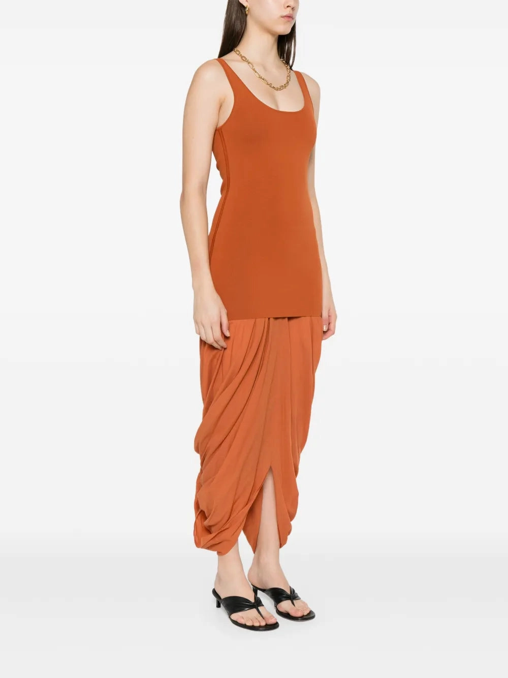 Cocoon Tank Dress in Terracotta Playful touch