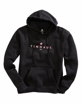 Knit Wear Functional Wear Tin Haul Womens Black Cotton Blend New Logo Hoodie