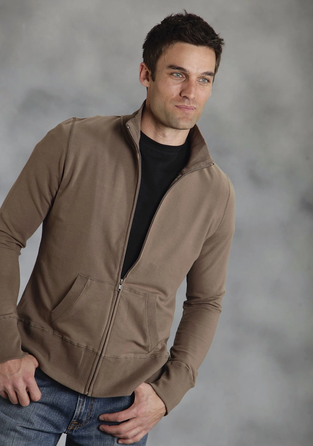 Ouray Mens Brown 100% Cotton USA Zip Jacket DetachableLining