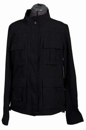 Sealed Seam Construction High Performance Blend Scully Womens Black Nylon Multi-Pocket Jacket