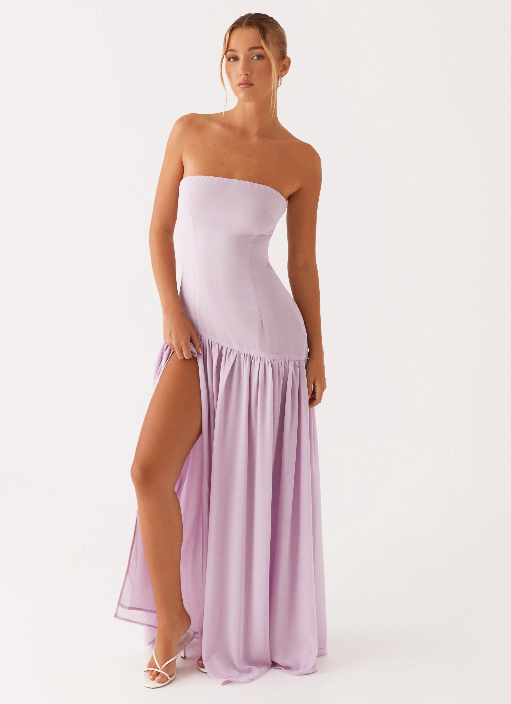 Eden Strapless Maxi Dress - Lilac Cozy Vibe spring fresh