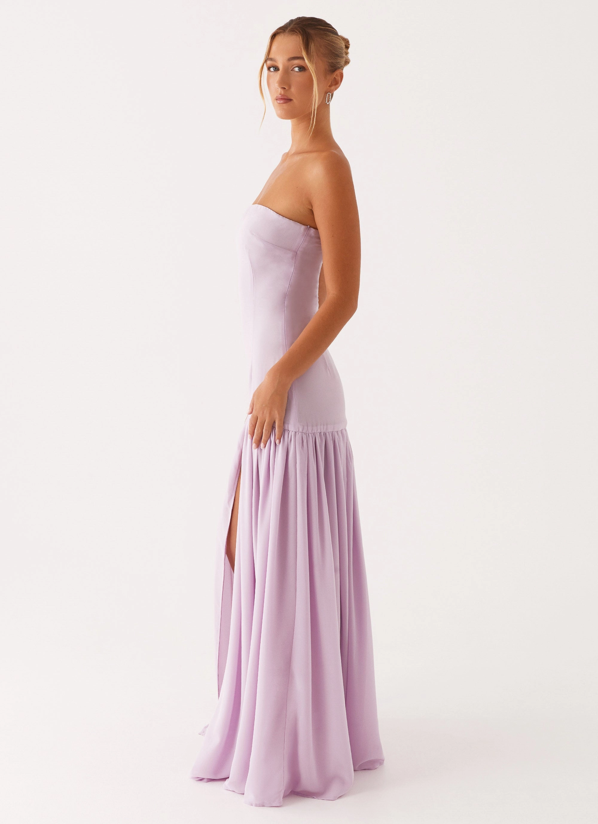 Eden Strapless Maxi Dress - Lilac Travel Fashion Urban Light
