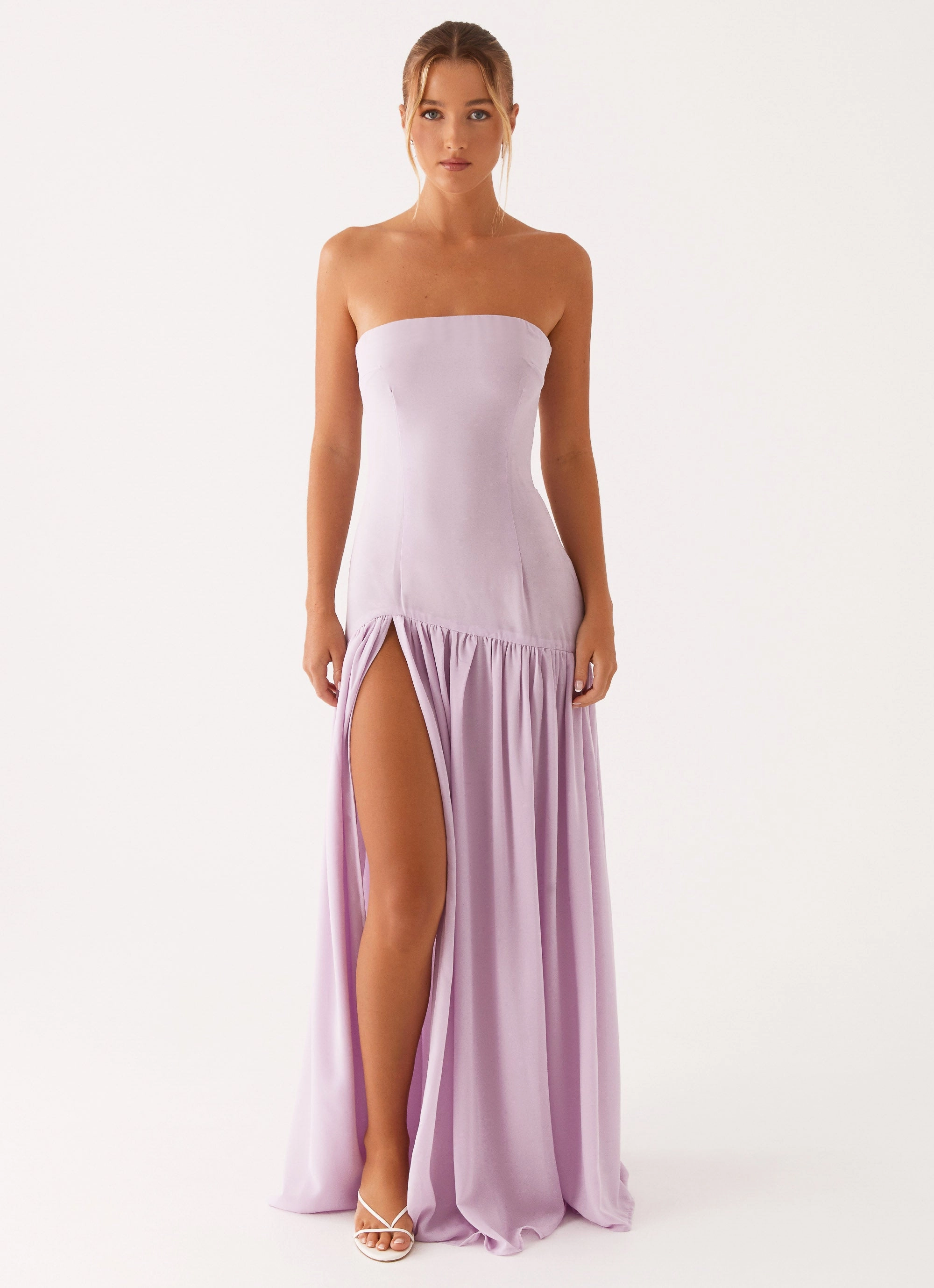 Eden Strapless Maxi Dress - Lilac Comfy Fit Wear Vibrant color