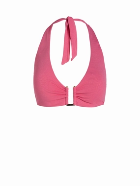 Shana Top In Hibiscus Metallic Smooth Edge Finishing UV Protection Fabric