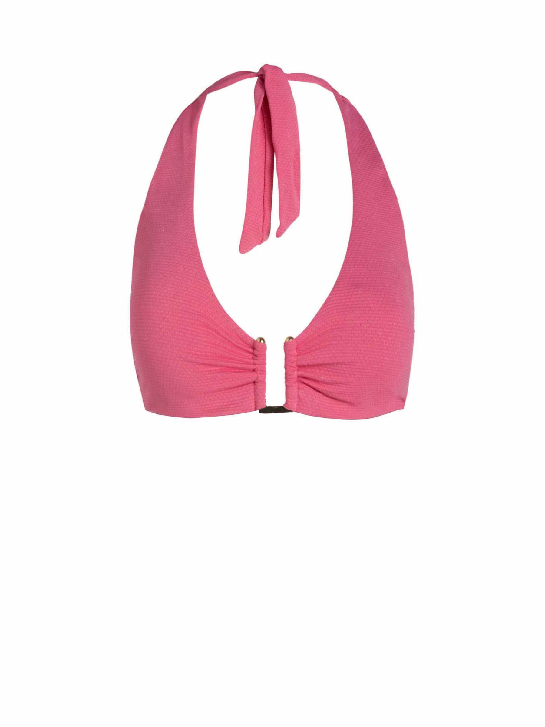 Shana Top In Hibiscus Metallic Poolside Relaxation Snag Free Fabrication