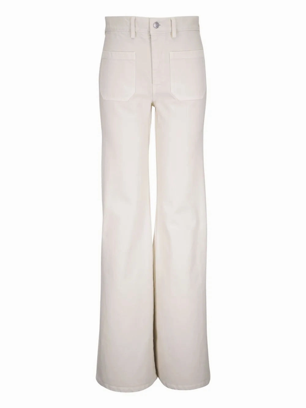 Light wash smooth zipper Florence Pant in Stone