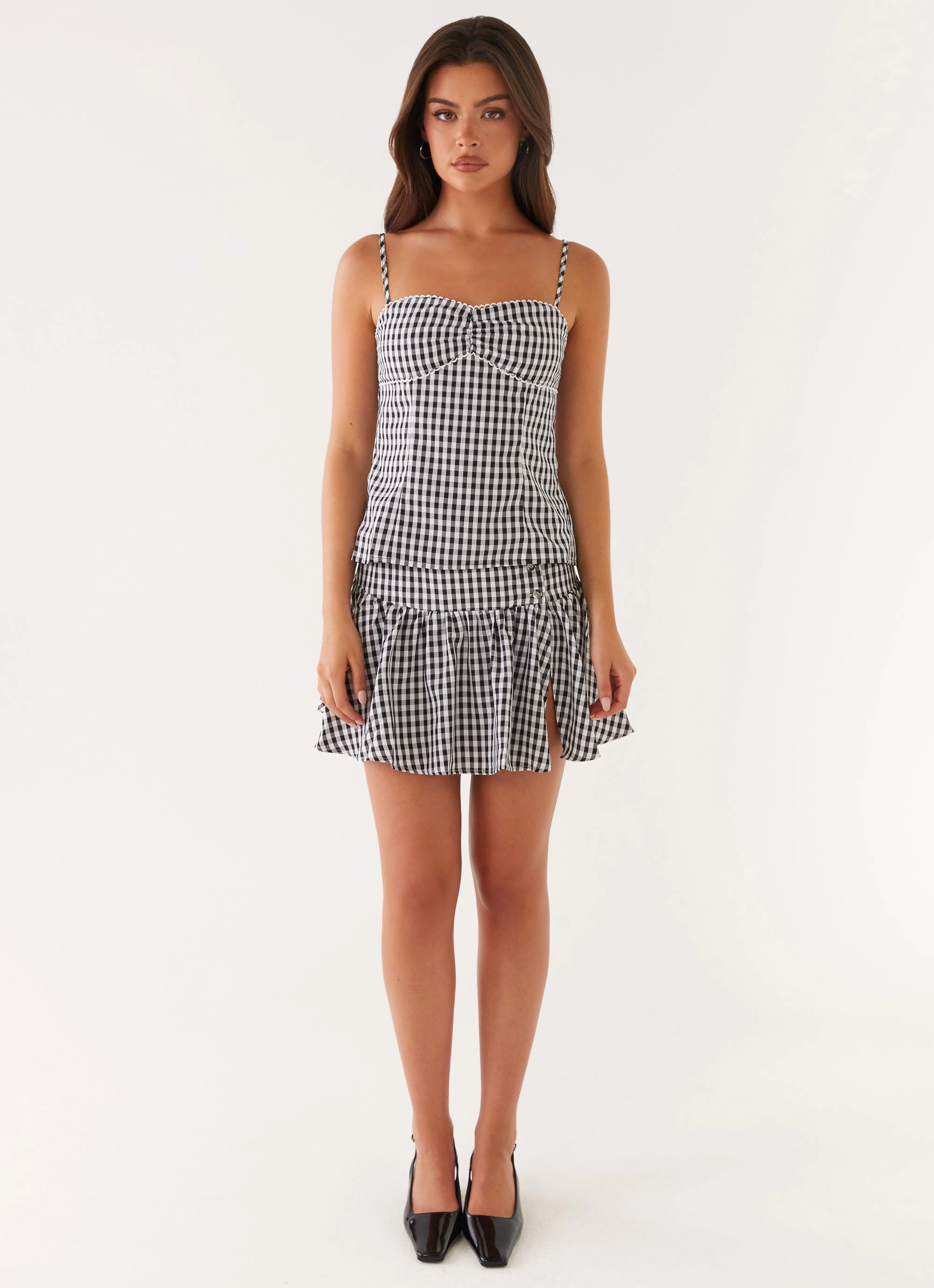 Bellamy Top - Black Gingham EthicallySourced