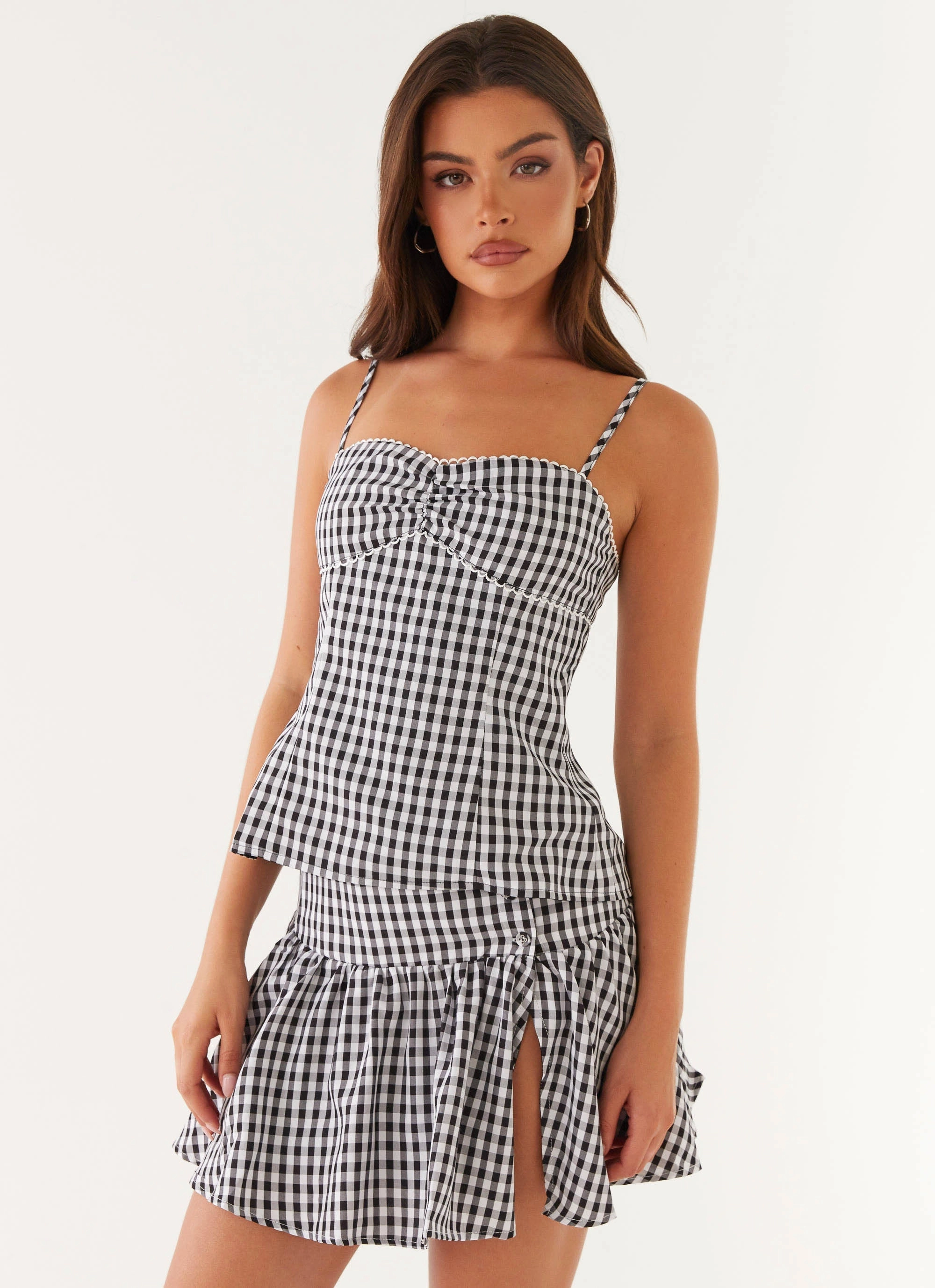 Bellamy Top - Black Gingham MinimalistStyle
