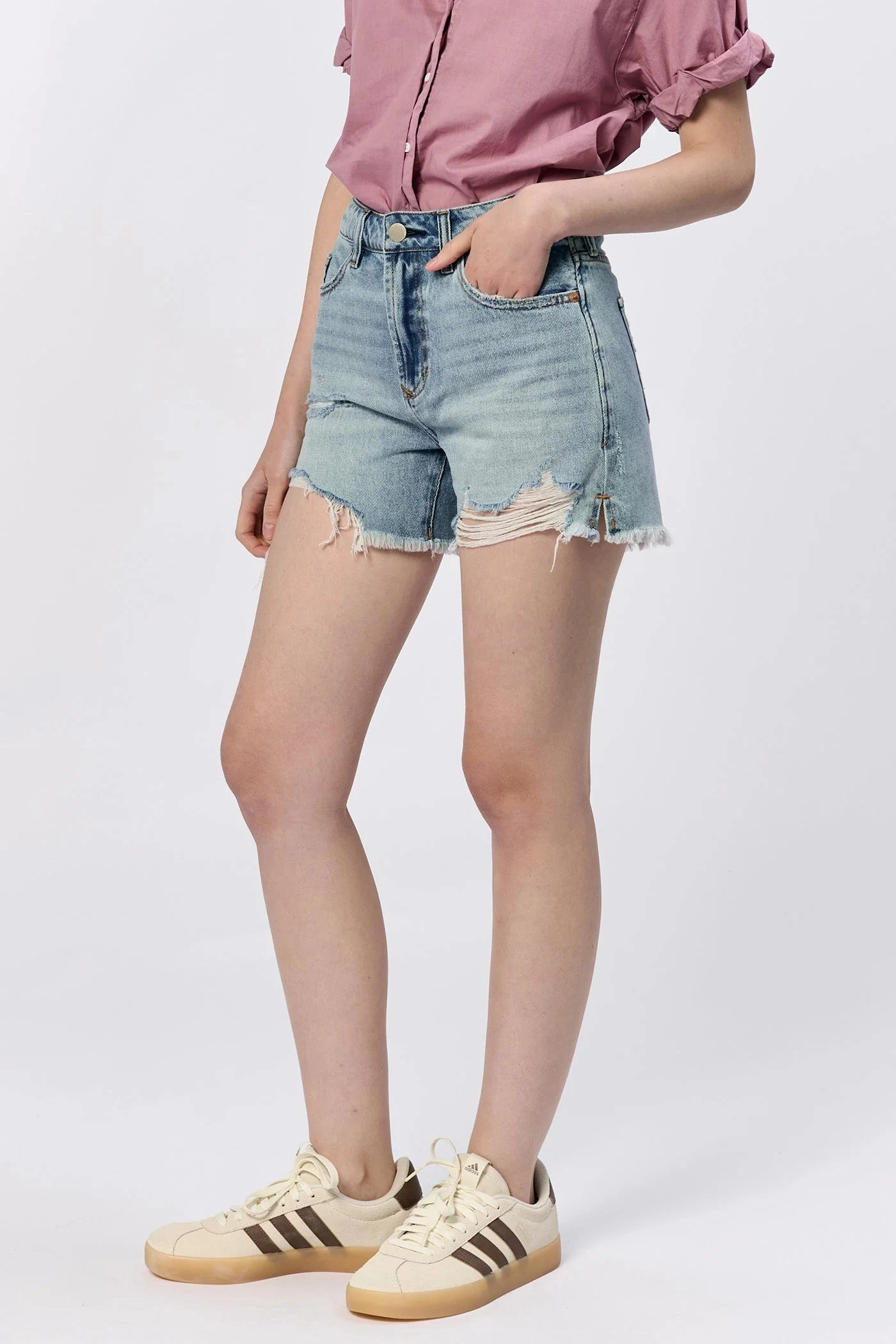 Ivy Denim Short - Surfside MicroPerforated Details Resilient Fabric Blend