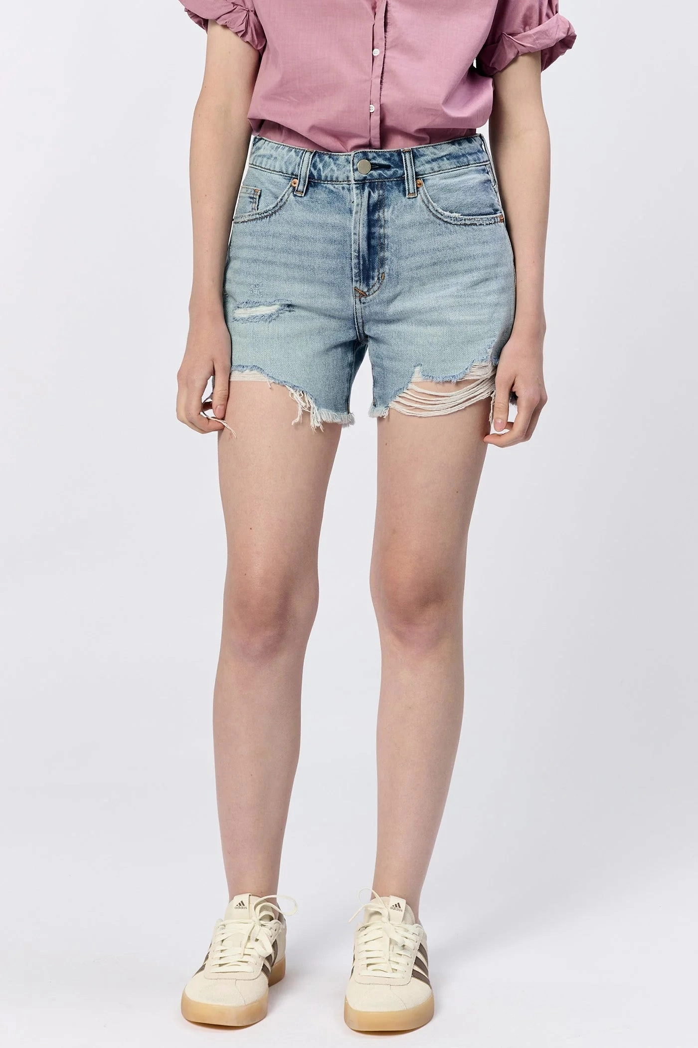 Comfy Look Sporty Design Ivy Denim Short - Surfside