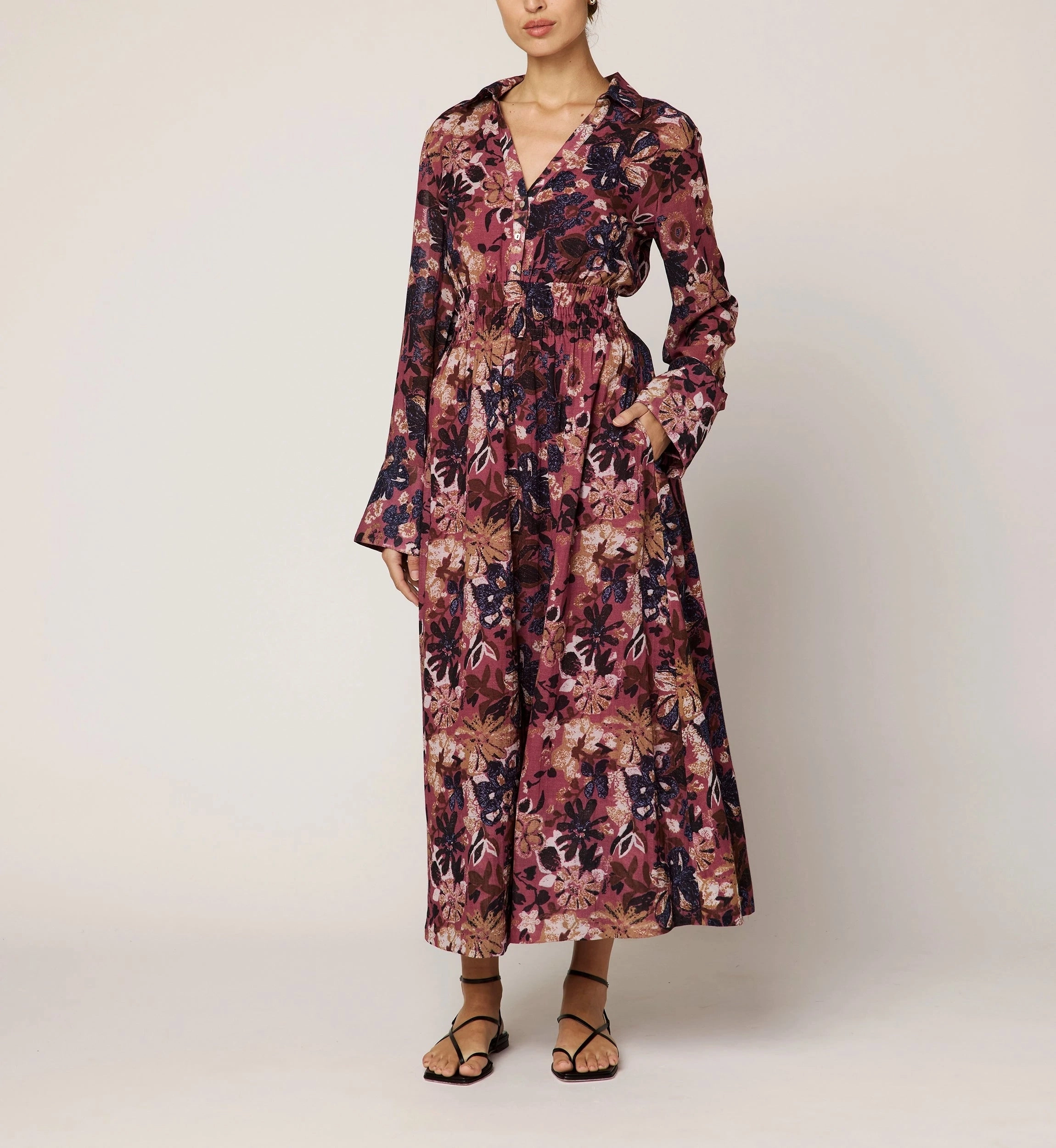 Snag Proof Weave Tharini Midi Dress | Bergamo