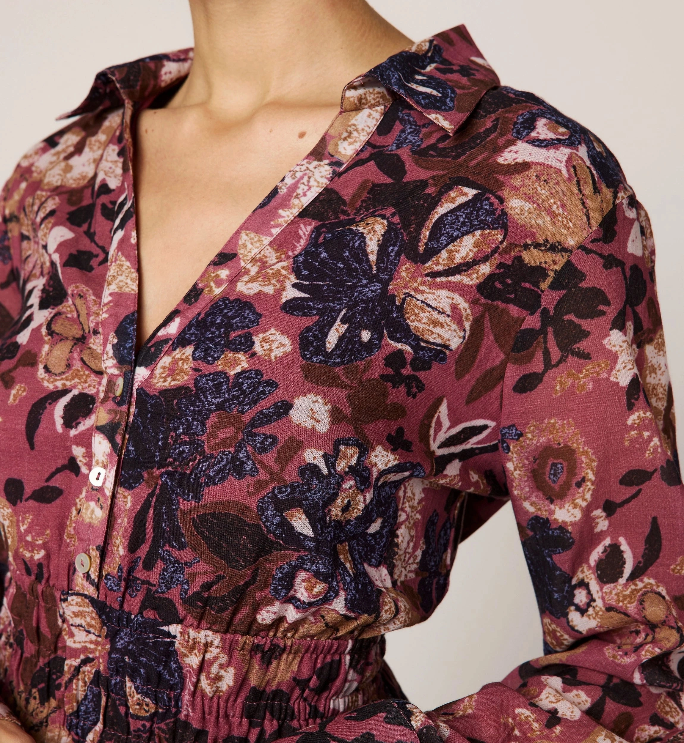 Tharini Midi Dress | Bergamo Classic Look Easy Wrap