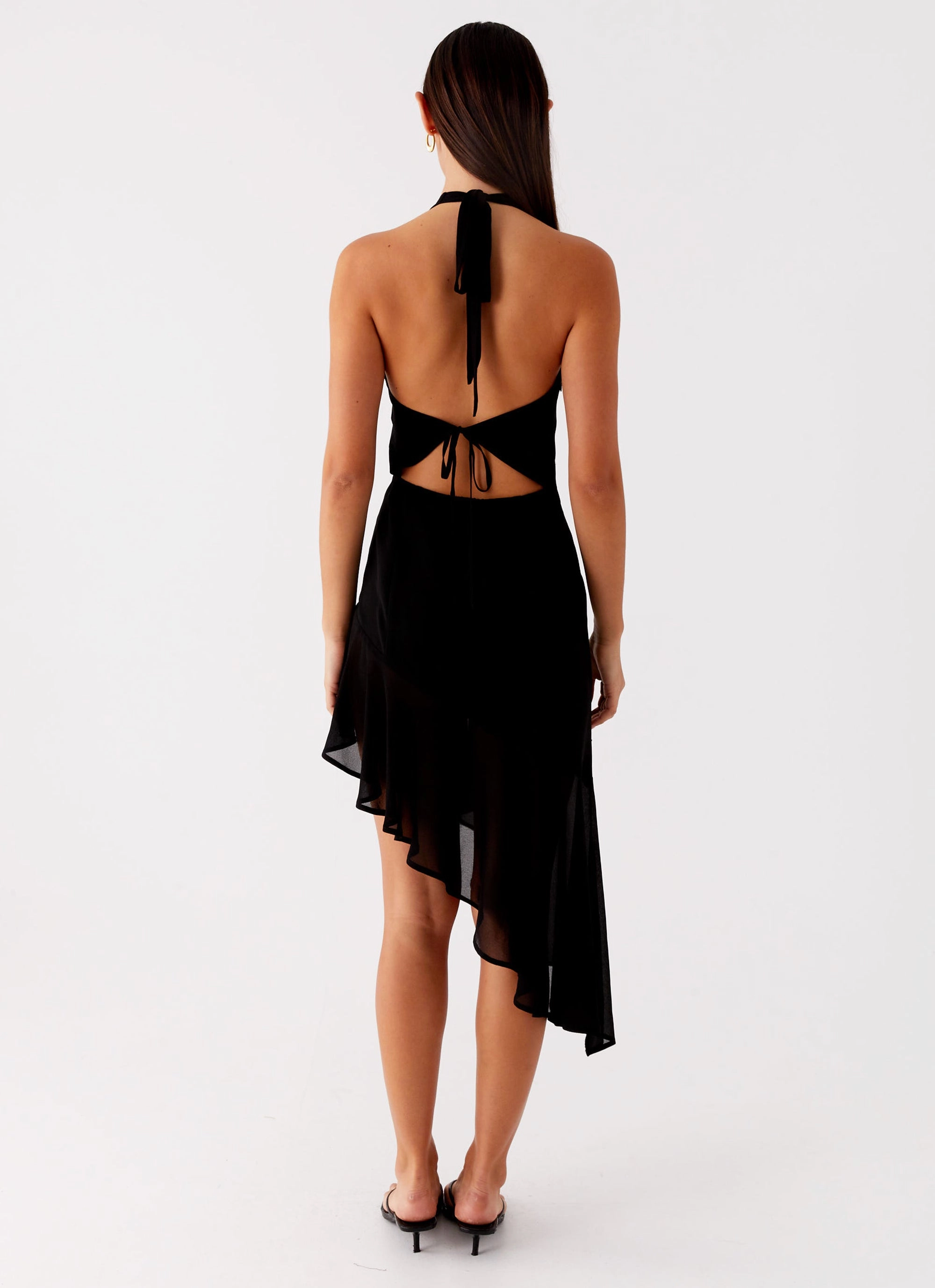 Clean Slate Midi Dress - Black Wedding guest London Edge