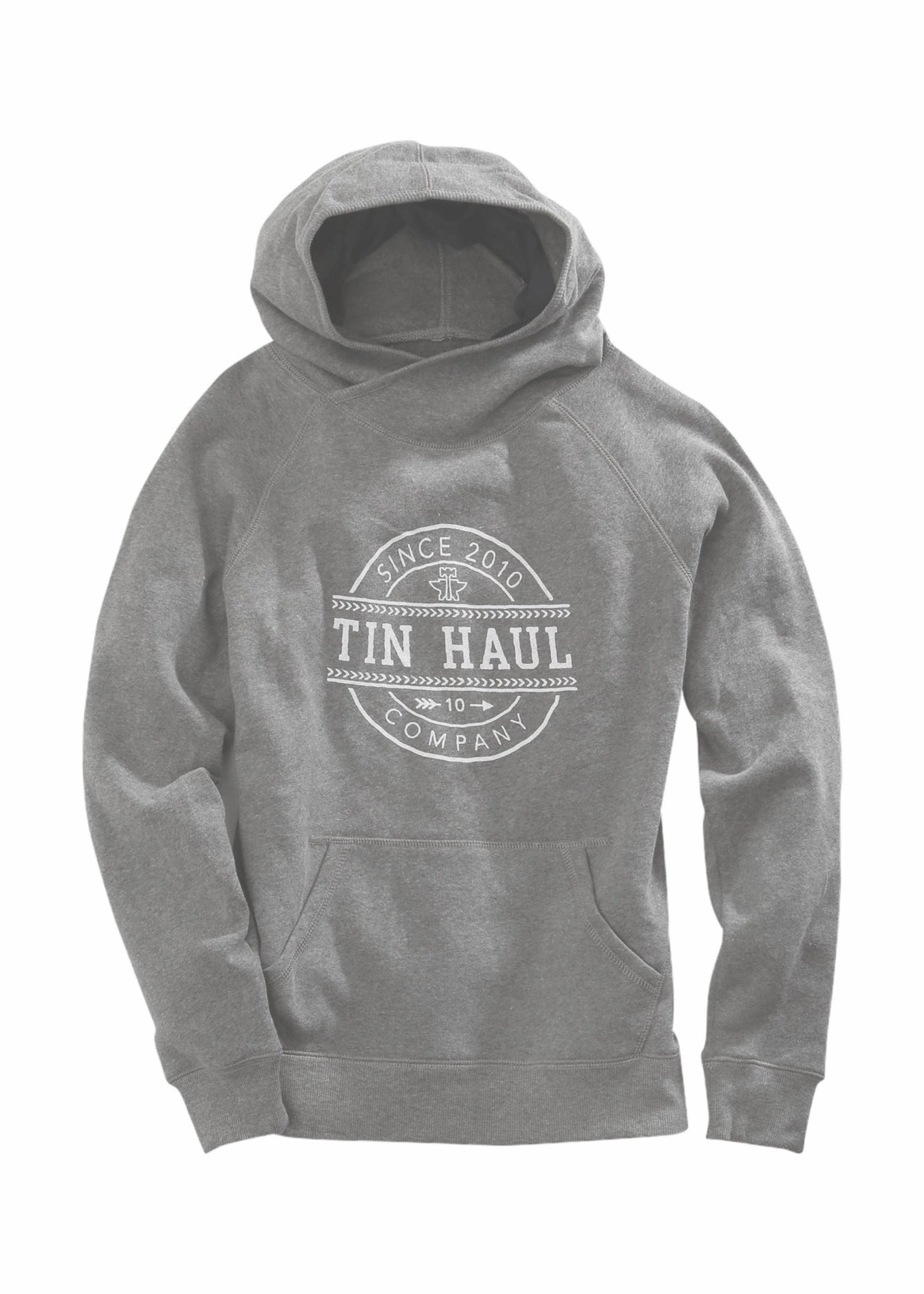 Compact Design Adjustable hood design Tin Haul Womens Since 2010 Circle Grey Cotton Blend Hoodie