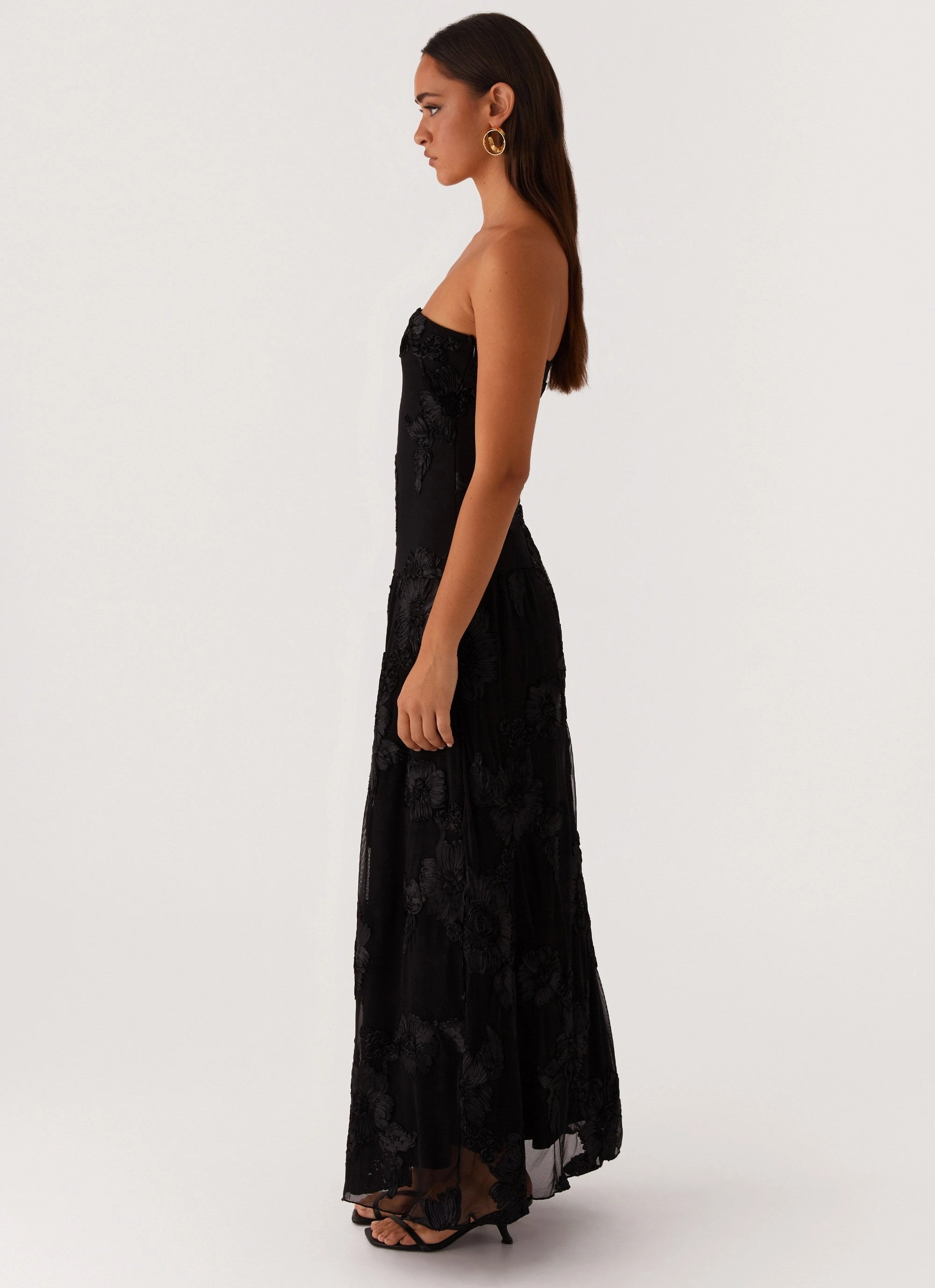 Flattering Fit Wear Soft Weave After Light Maxi Dress - Black