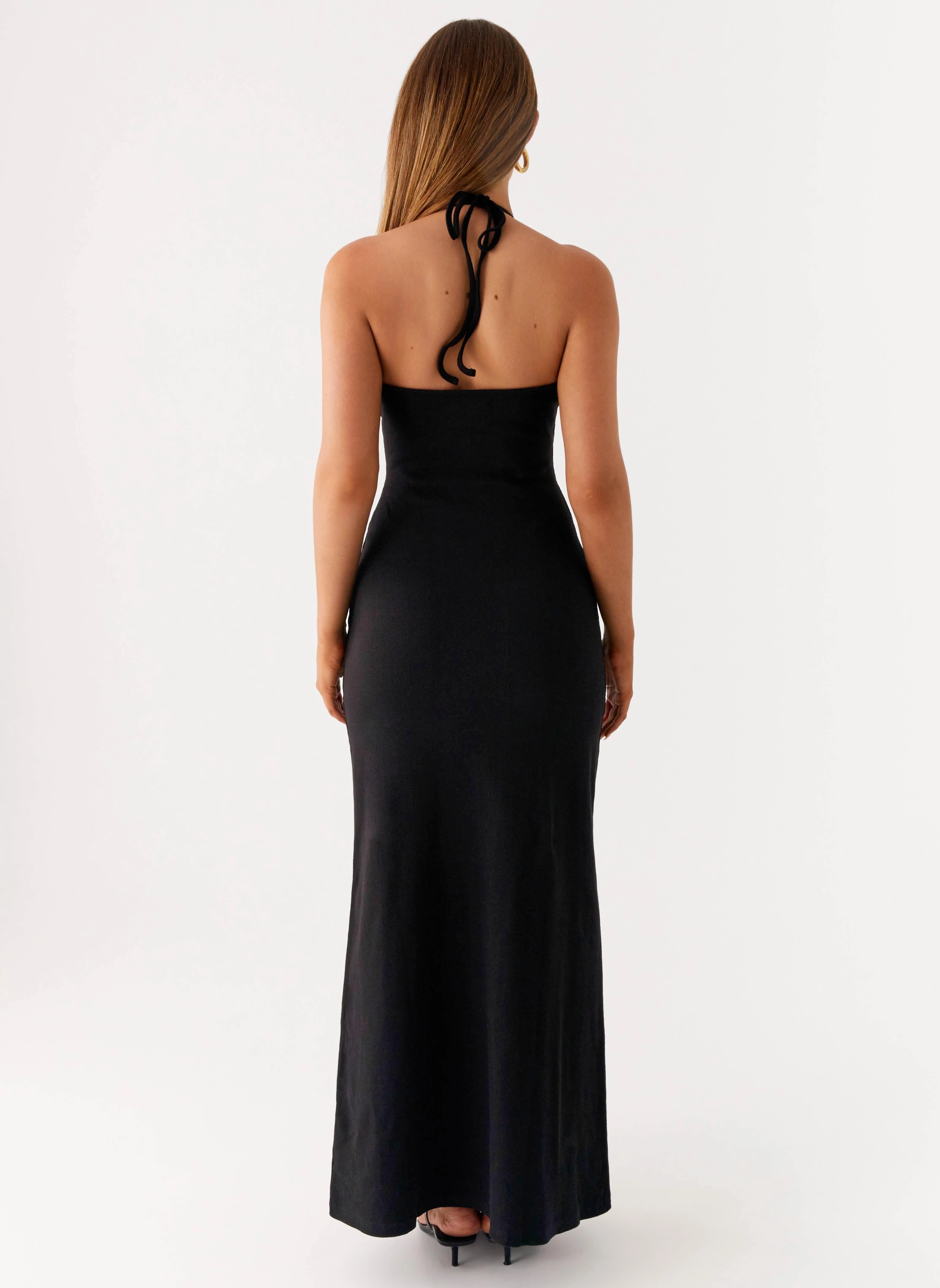 Vibrant Spirit Yaselle Button Front Maxi Dress - Black