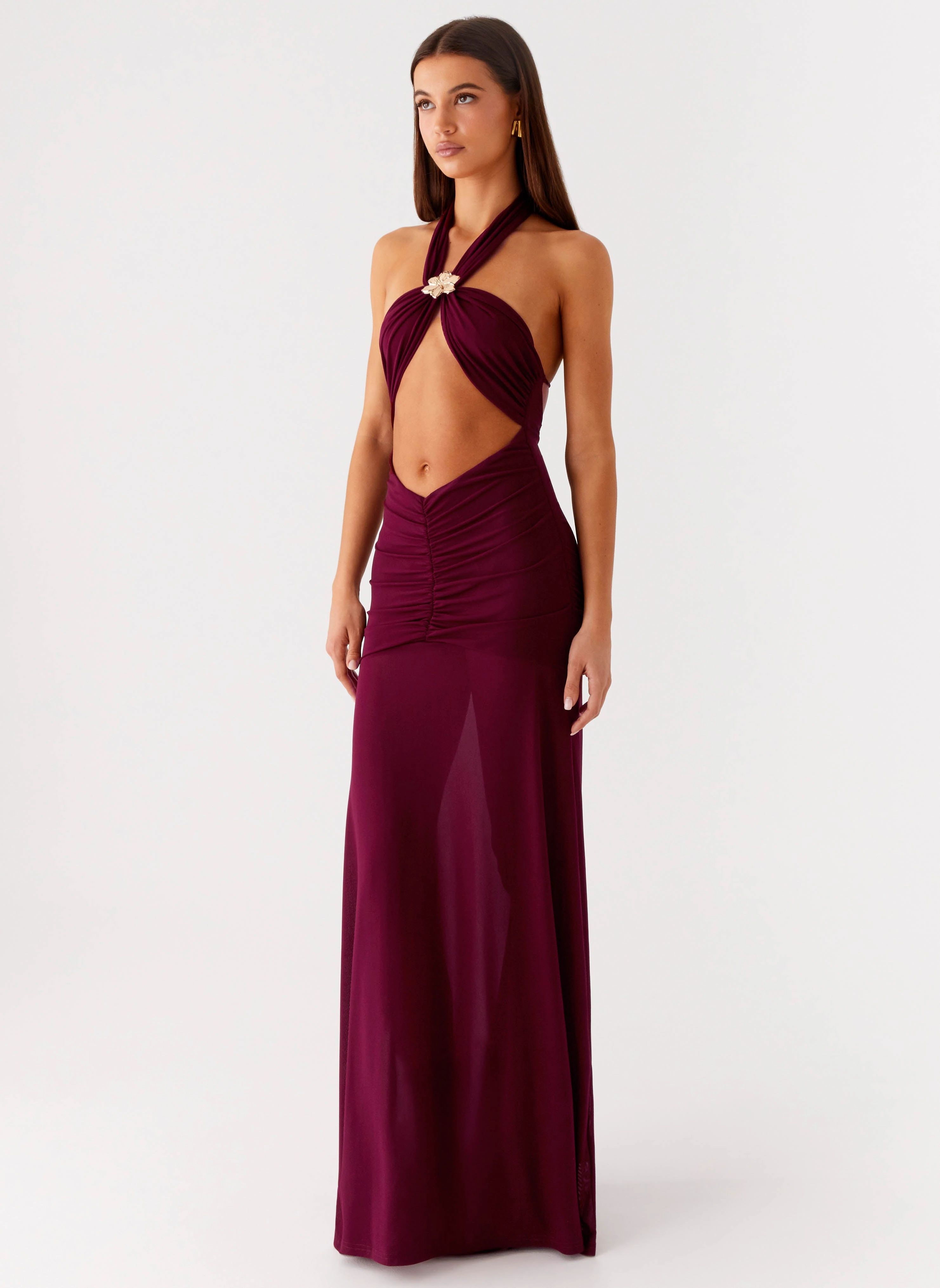 Deltina Maxi Dress - Boysenberry Tailored Piece Comfy and Cozy