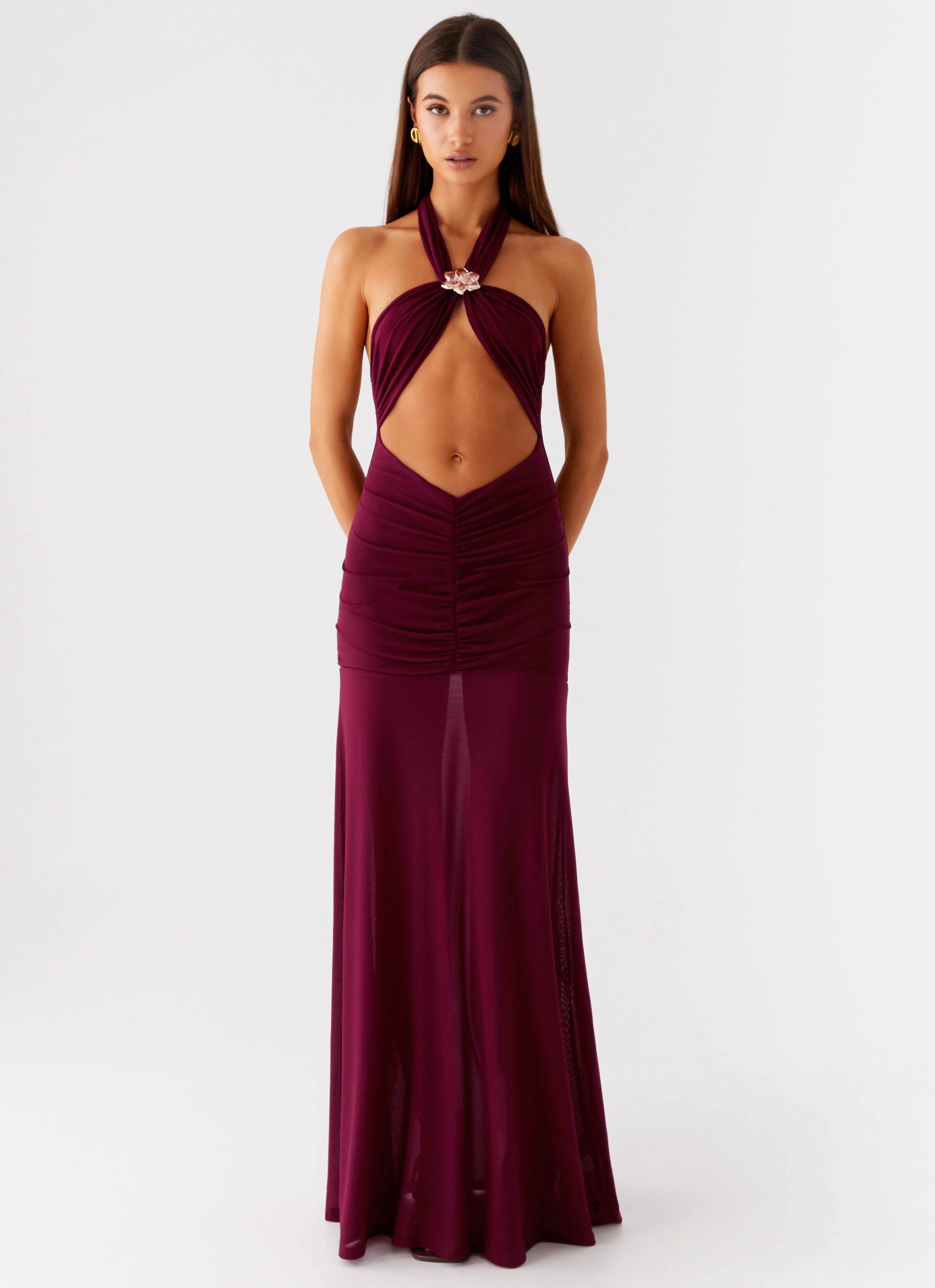 Deltina Maxi Dress - Boysenberry Easy Fit Vintage Style