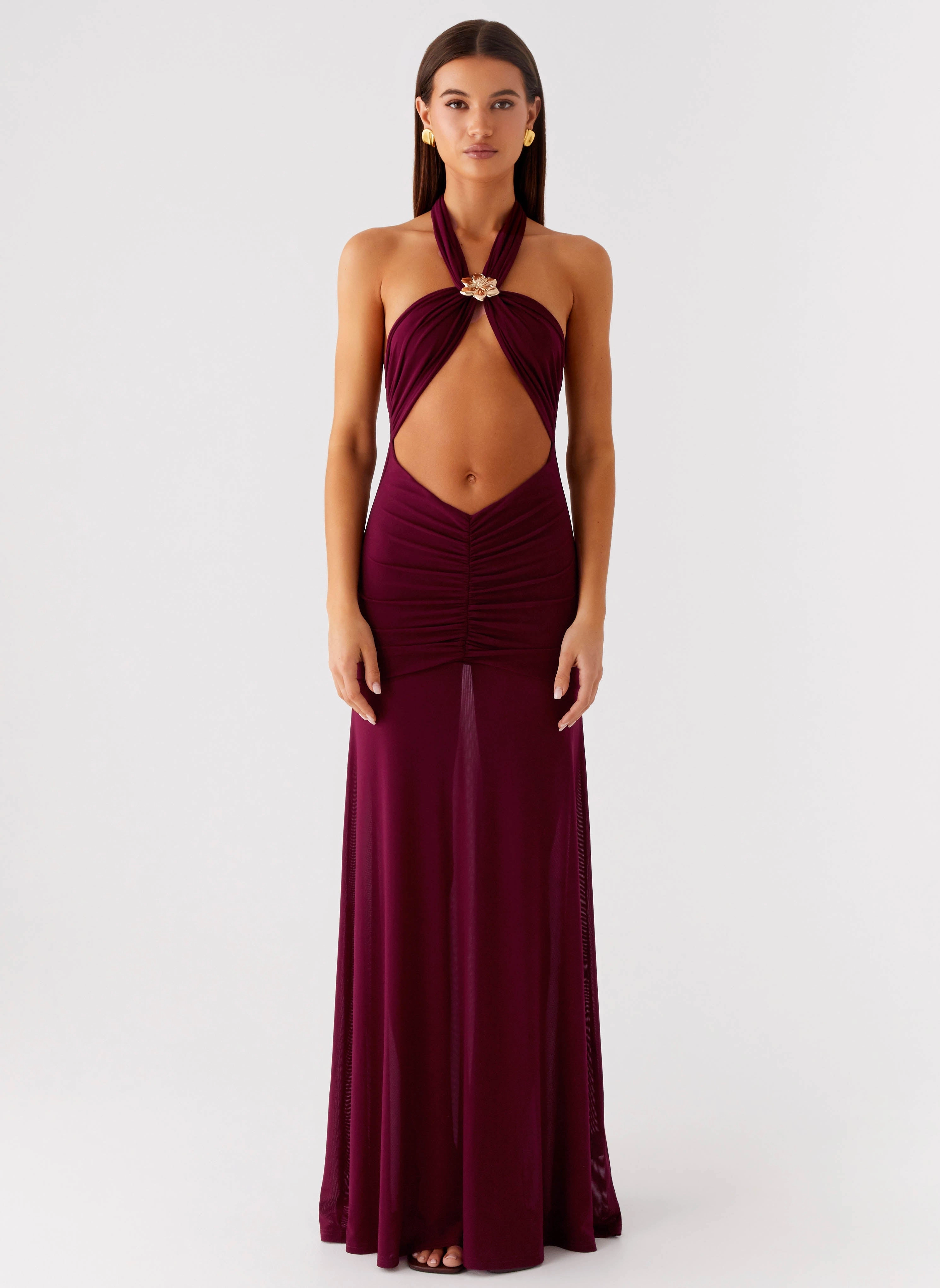 Practical work-to-play piece Deltina Maxi Dress - Boysenberry