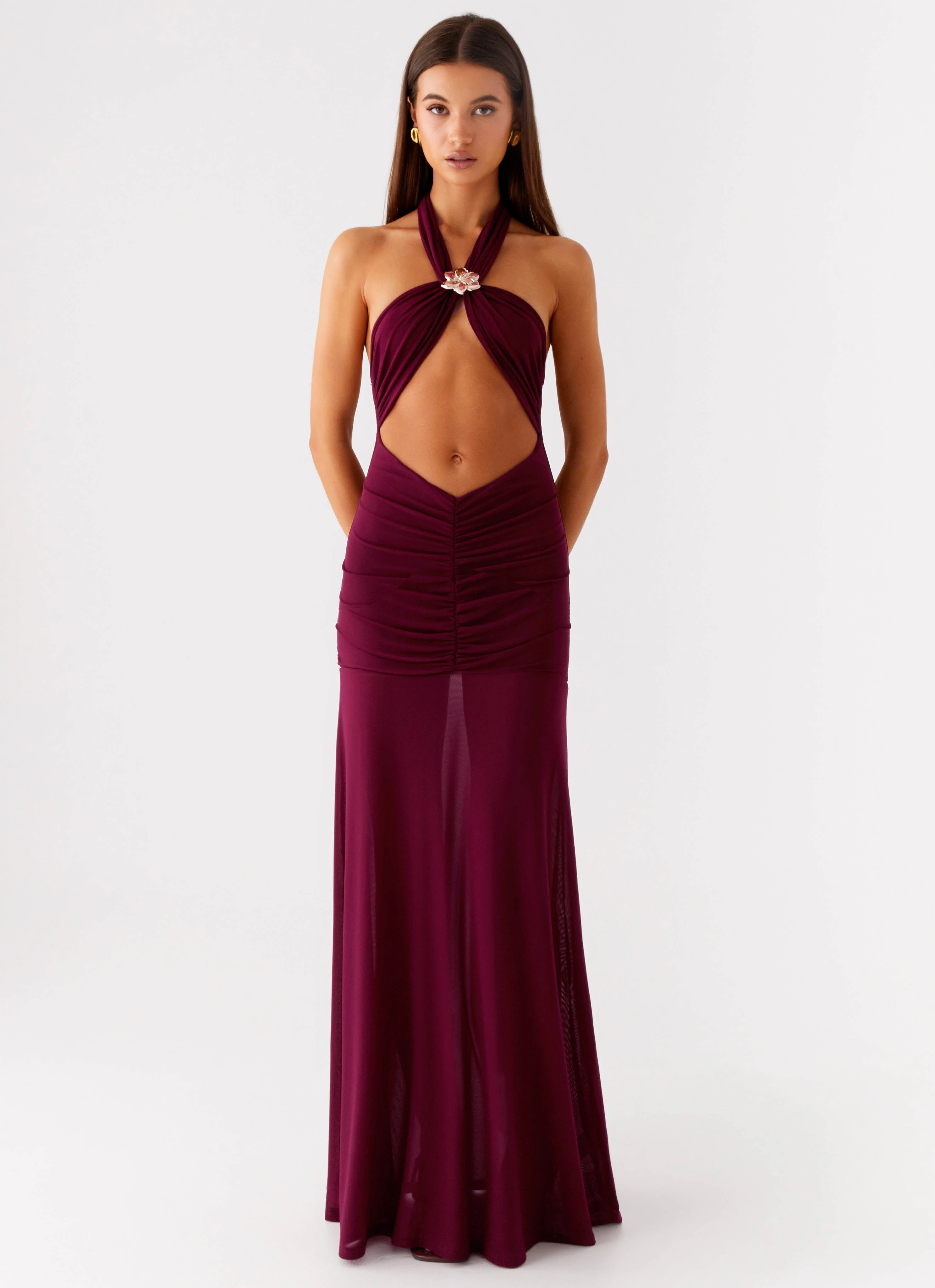 Deltina Maxi Dress - Boysenberry Sustainable-Lining