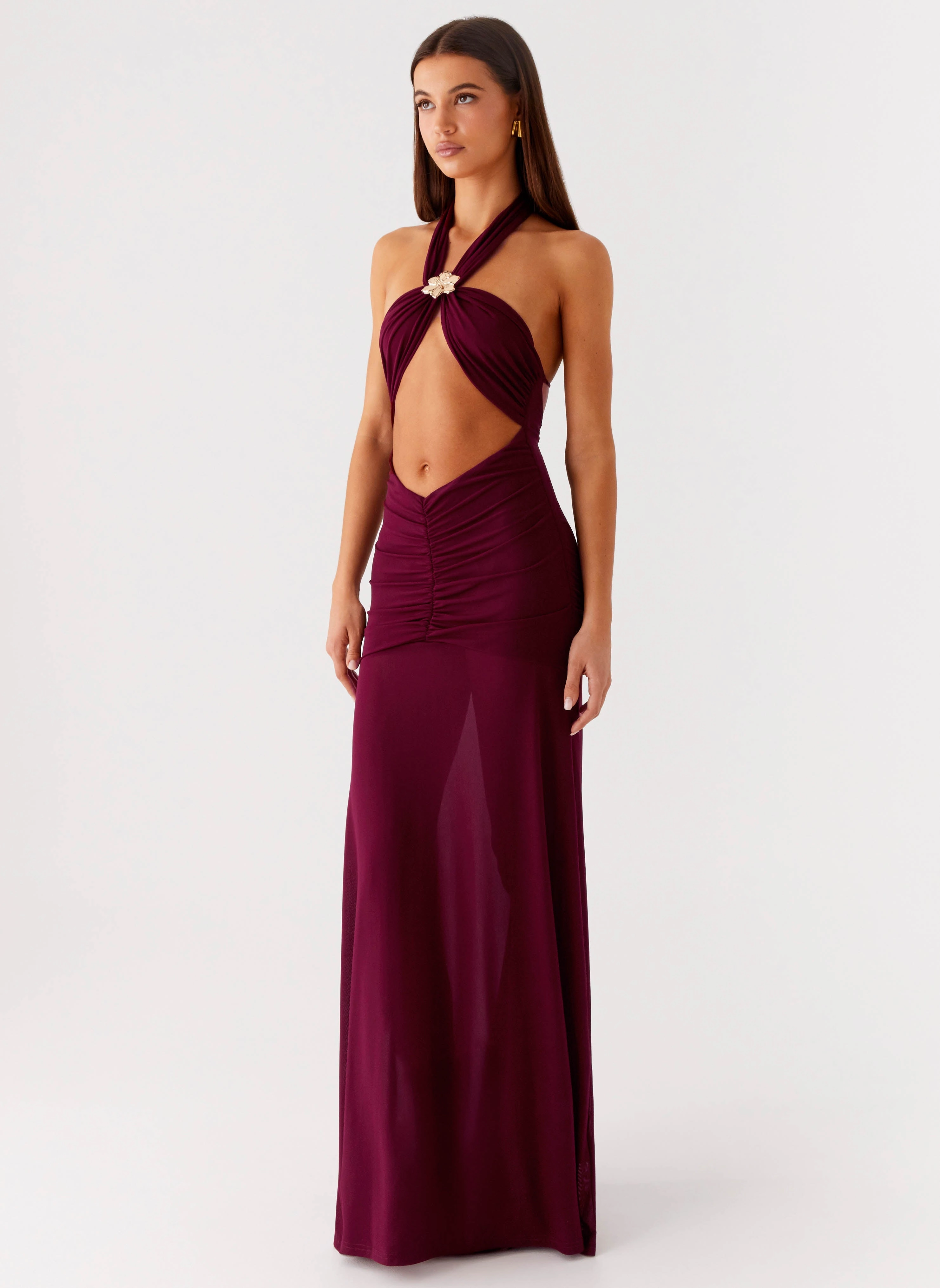 Deltina Maxi Dress - Boysenberry Style Option Smooth Line