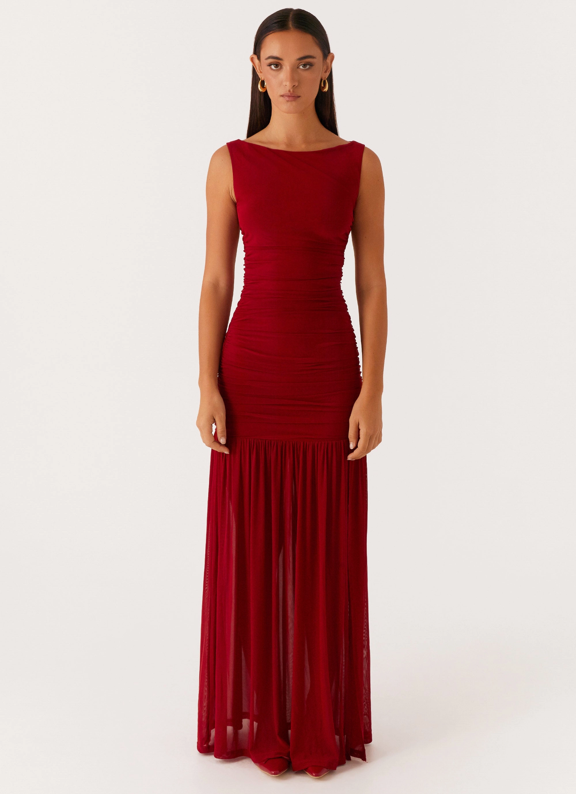 Simple Flow Night Mood Manon Maxi Dress - Red